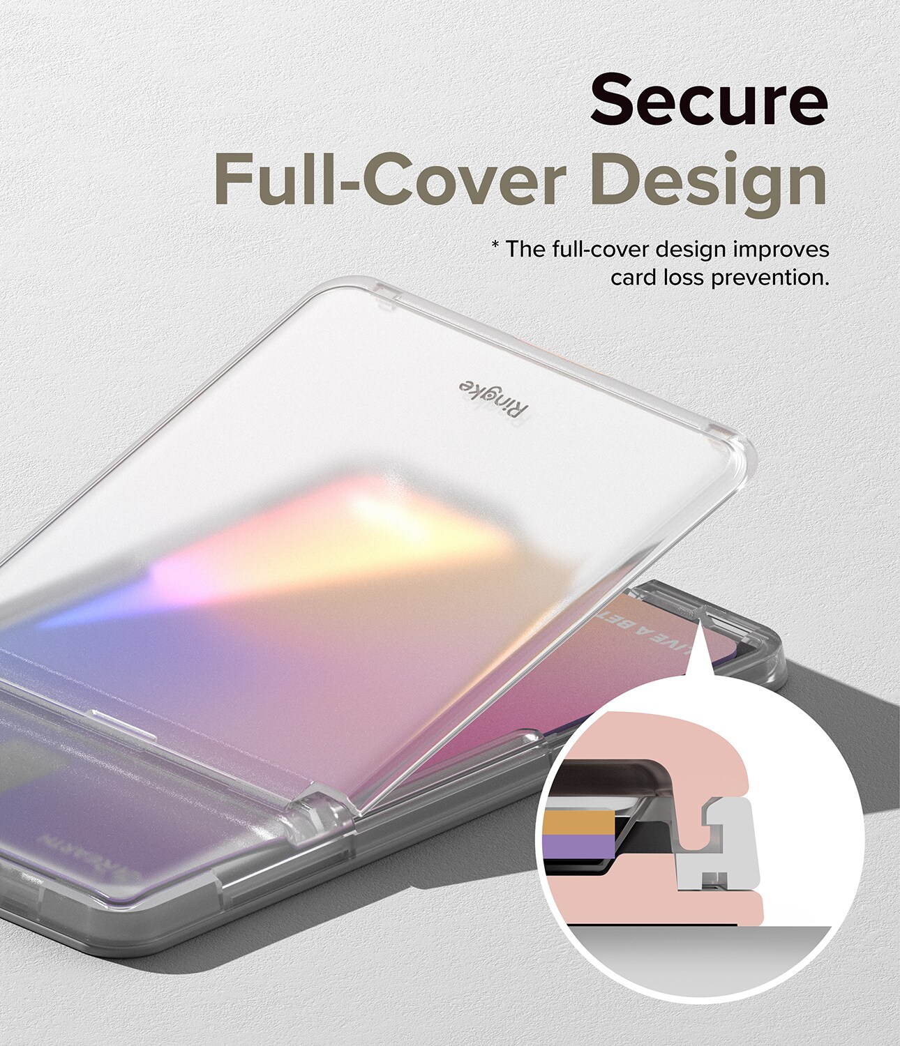 MagSafe Magnetic Stand Card Slot kortholder, Clear Mist