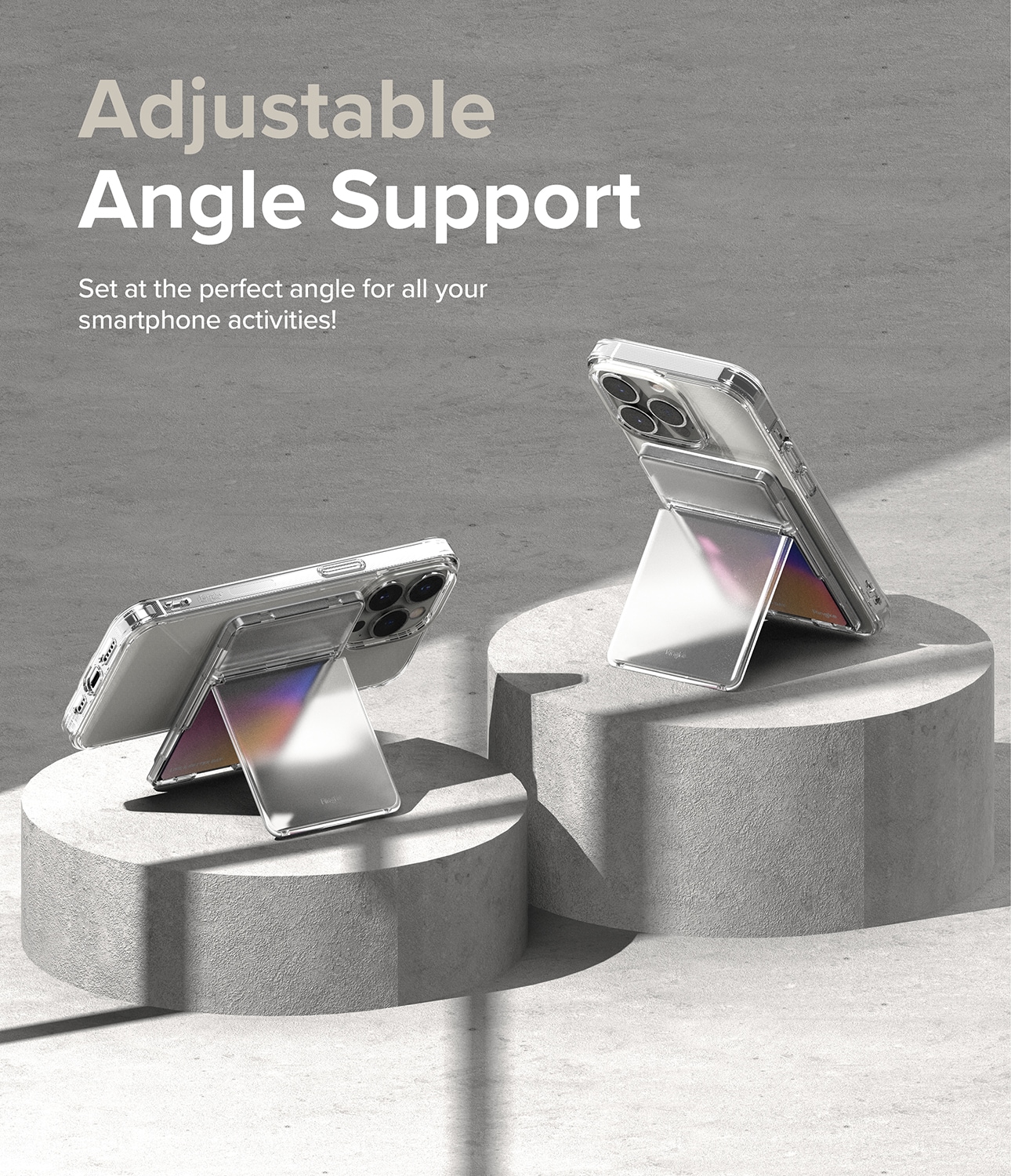 MagSafe Magnetic Stand Card Slot kortholder, Clear Mist