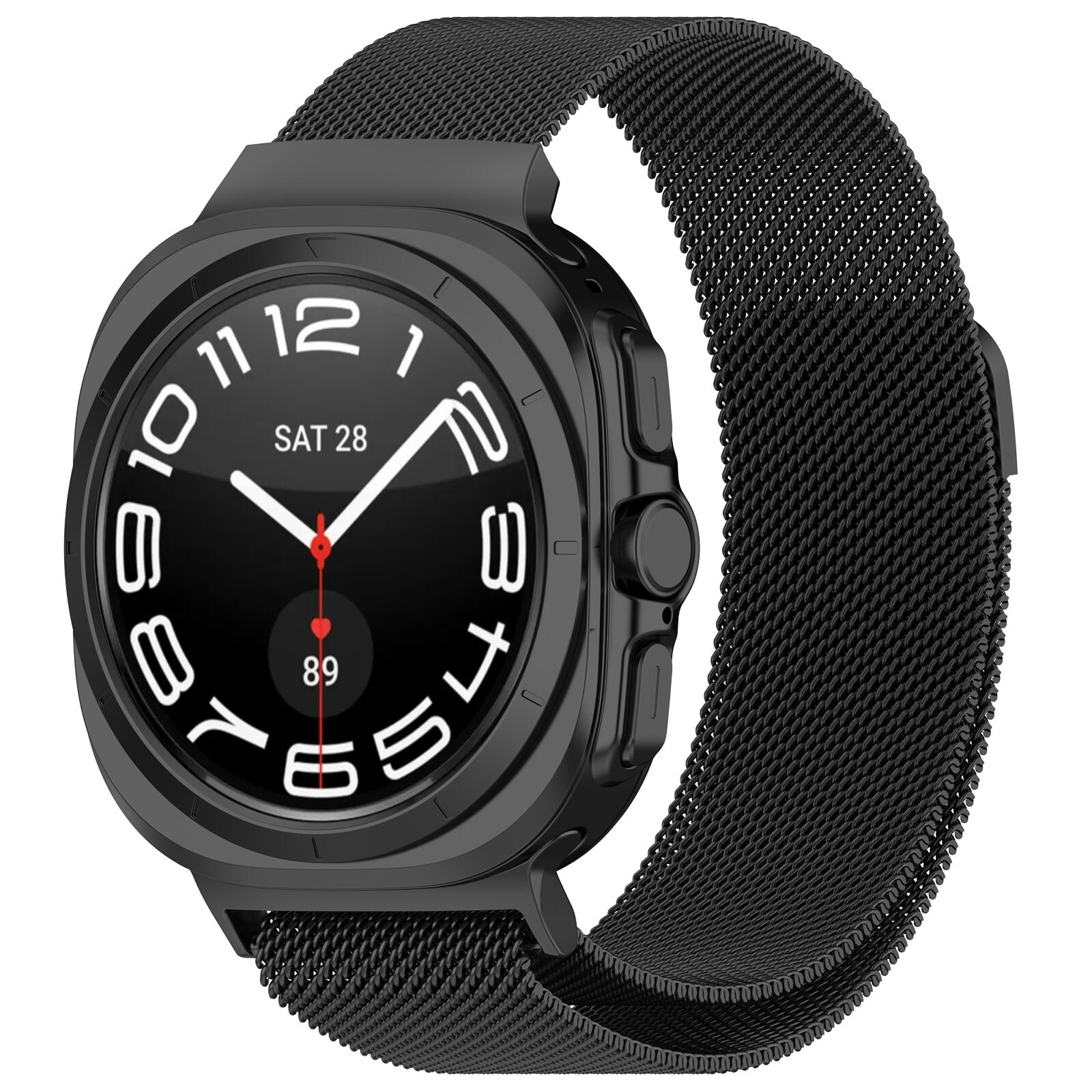 Samsung Galaxy Watch Ultra 47mm Armbånd Milanese Loop, Sort