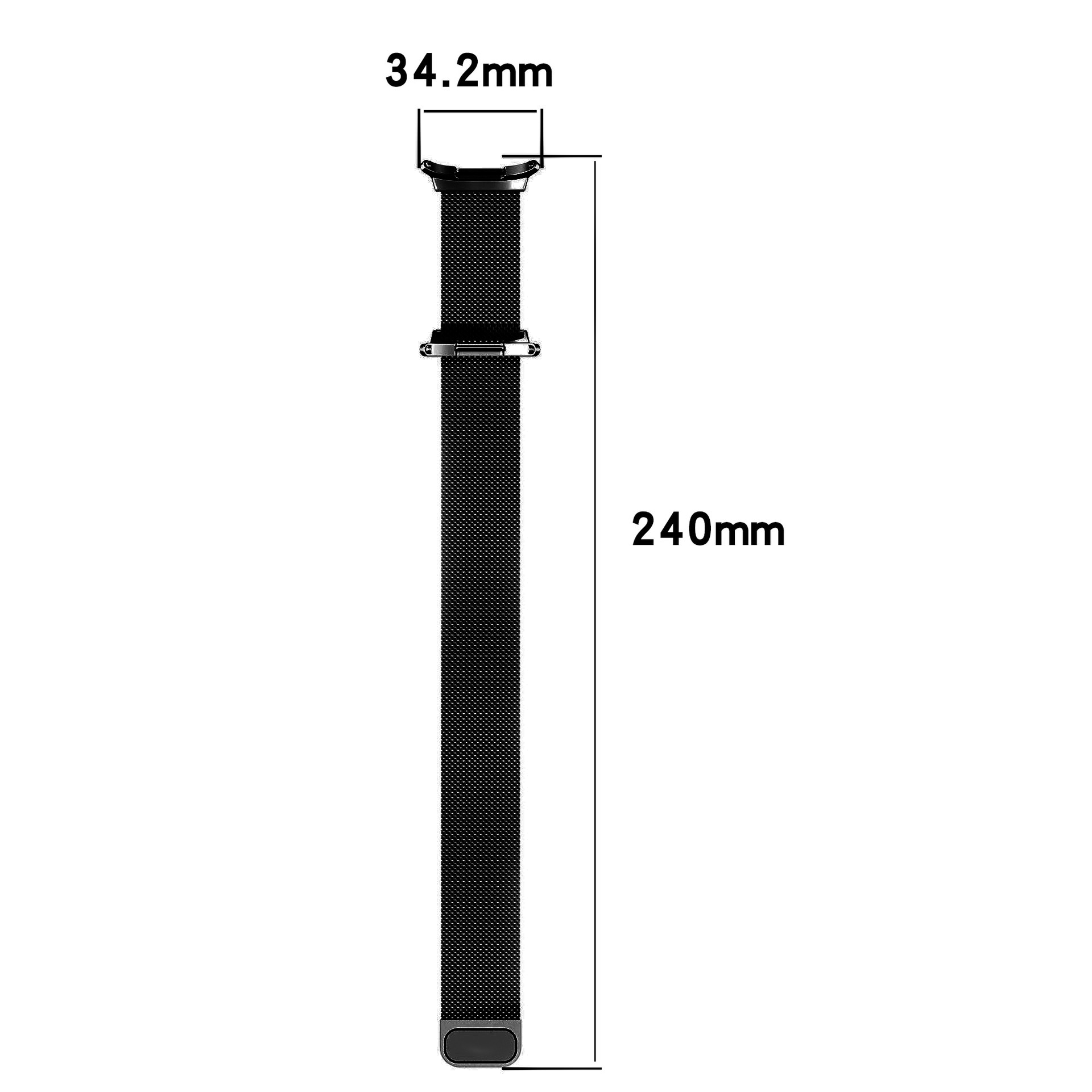 Samsung Galaxy Watch Ultra 47mm Armbånd Milanese Loop, Sort