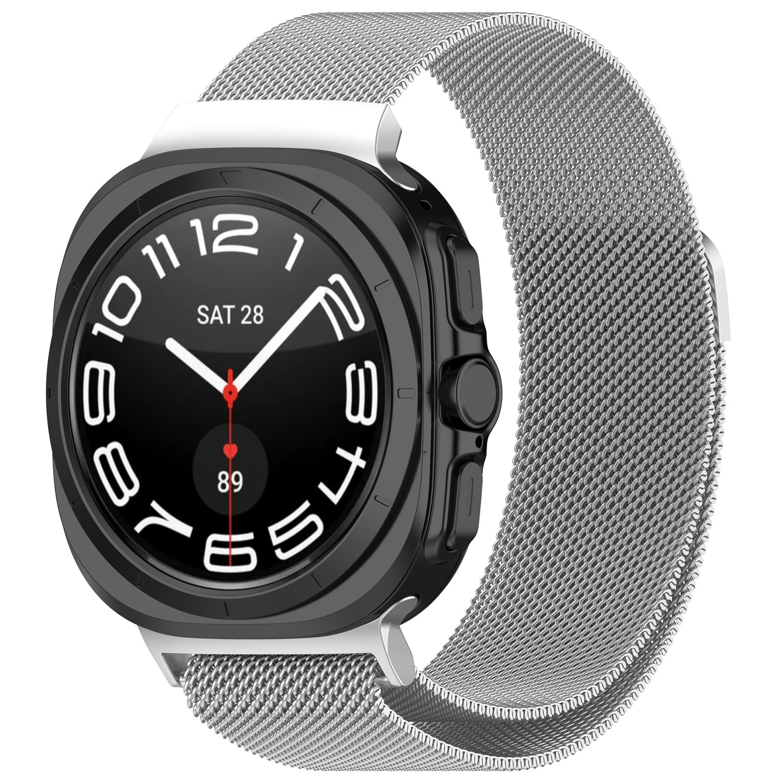 Samsung Galaxy Watch Ultra 47mm Armbånd Milanese Loop, Sølv