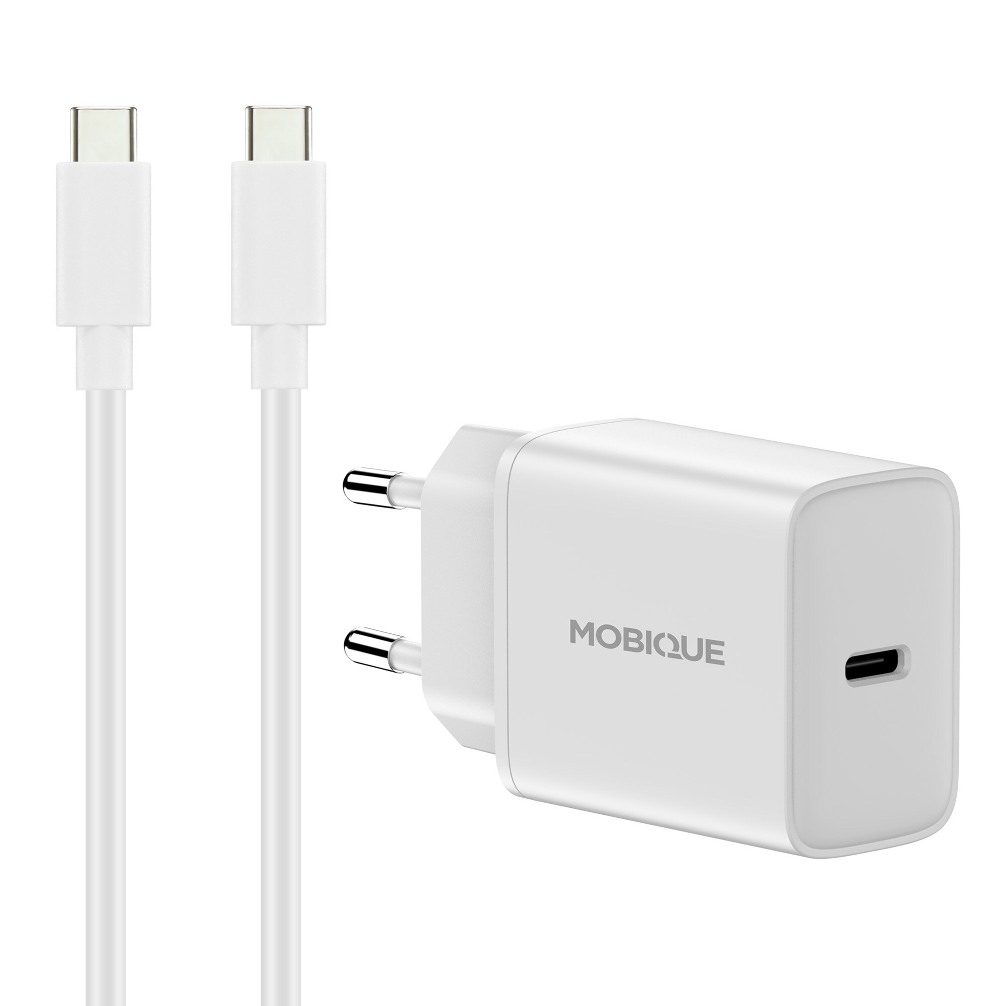 Oplader Samsung Galaxy Z Flip 7 - USB-C 2m kabel & vægoplader, Hvid