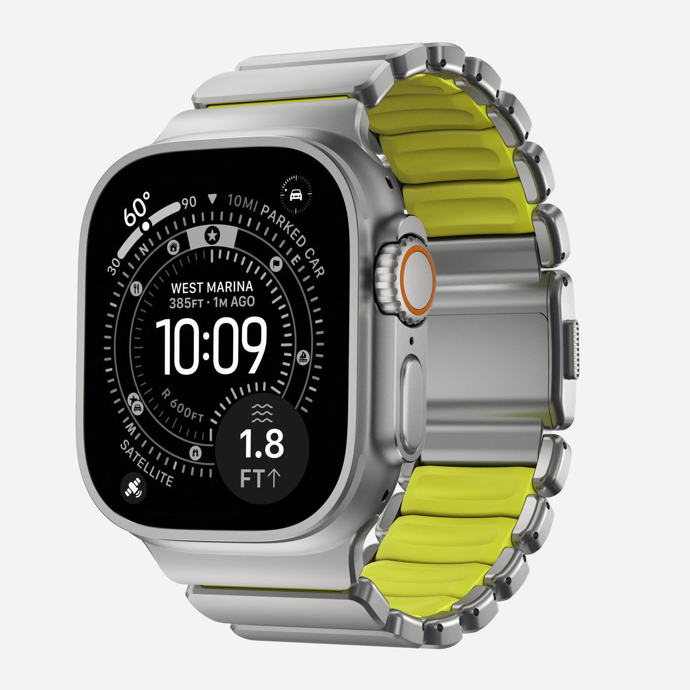 Apple Watch Ultra 49mm 3rd Gen Armbånd Stratos, Natural Titanium - Volt