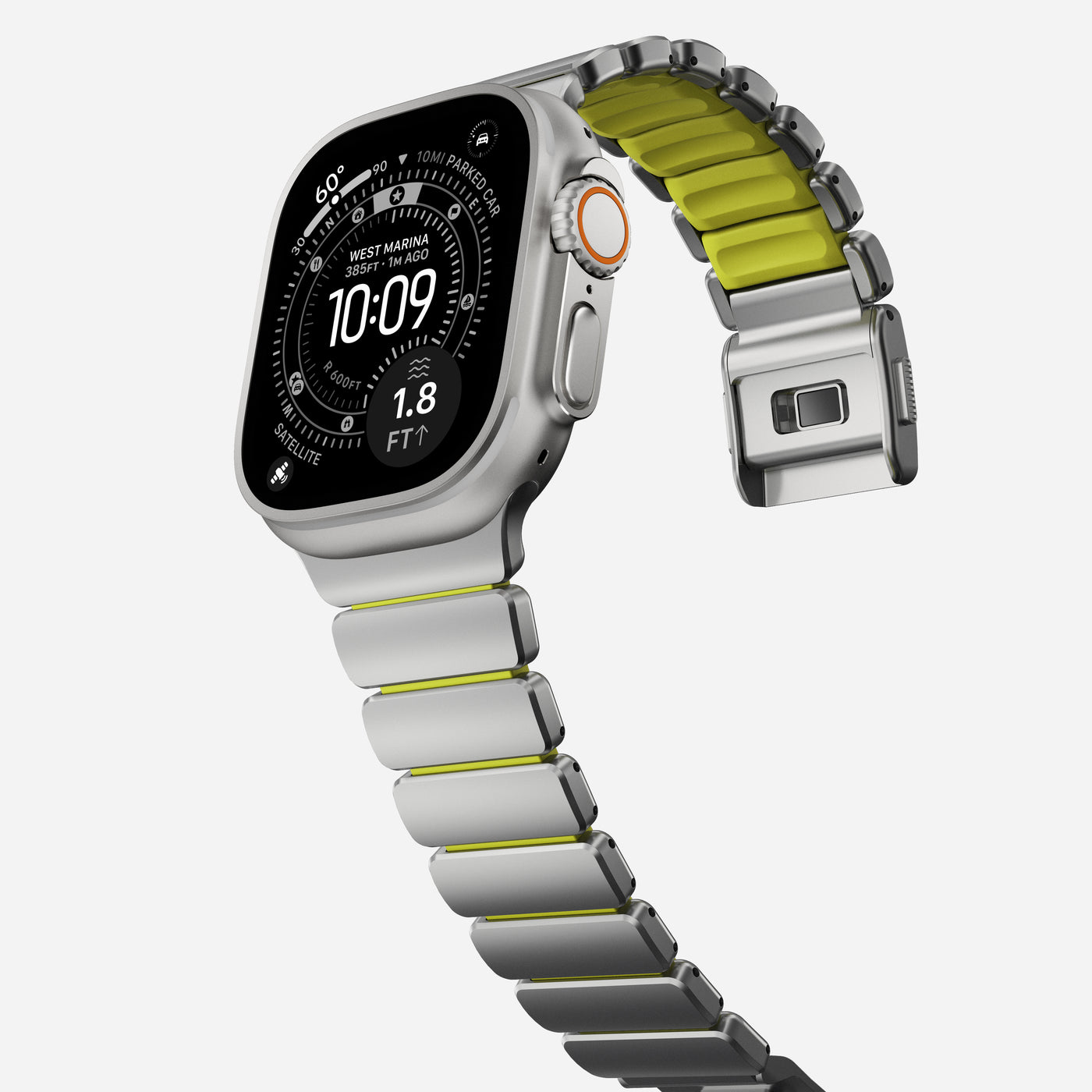 Apple Watch Ultra 49mm 3rd Gen Armbånd Stratos, Natural Titanium - Volt