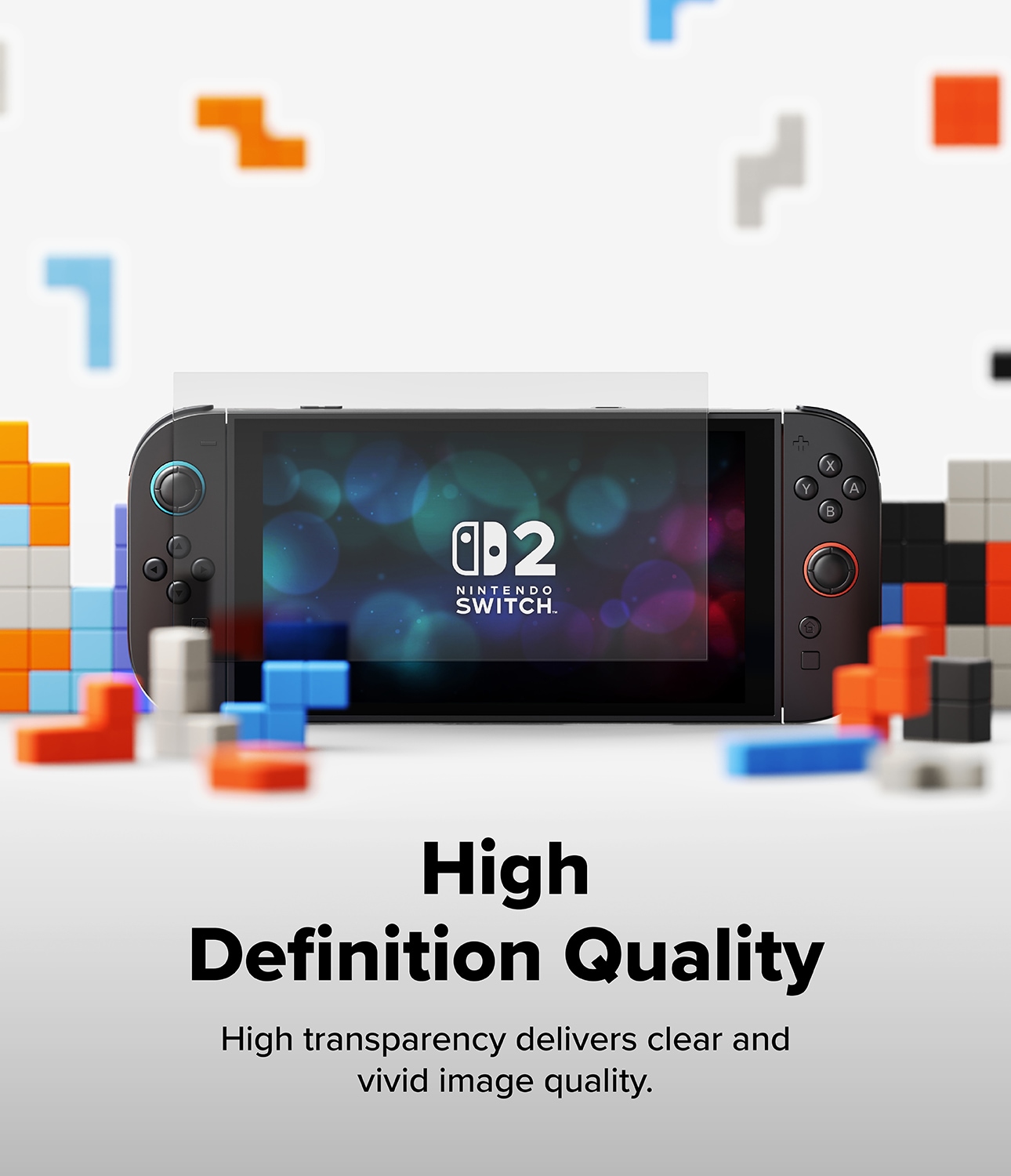 Nintendo Switch 2 Skærmbeskytter i glas med monteringsramme (2-pak)