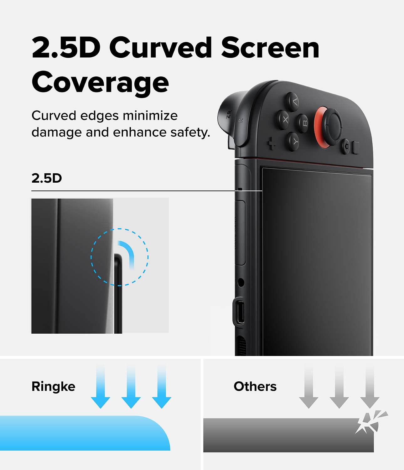 Nintendo Switch 2 Skærmbeskytter i glas med monteringsramme (2-pak)