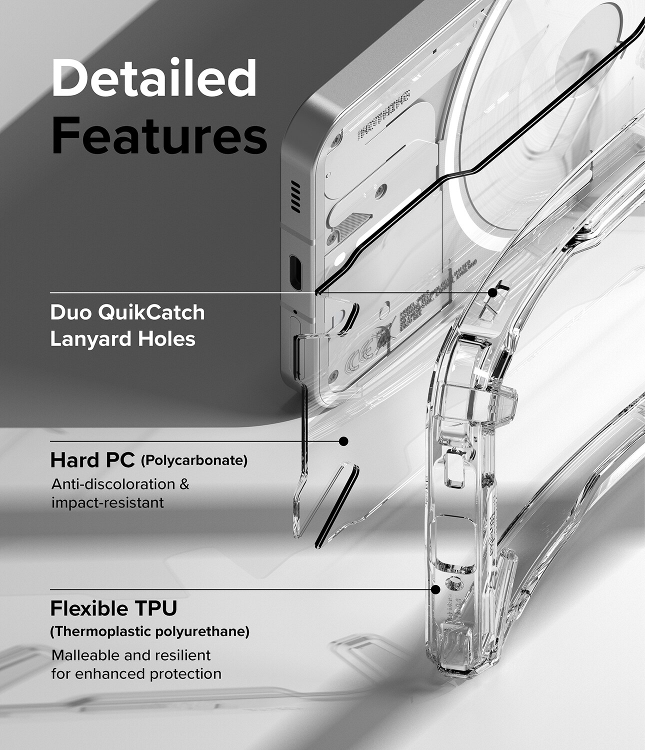Nothing Phone 1 Fusion X Cover, Gennemsigtig