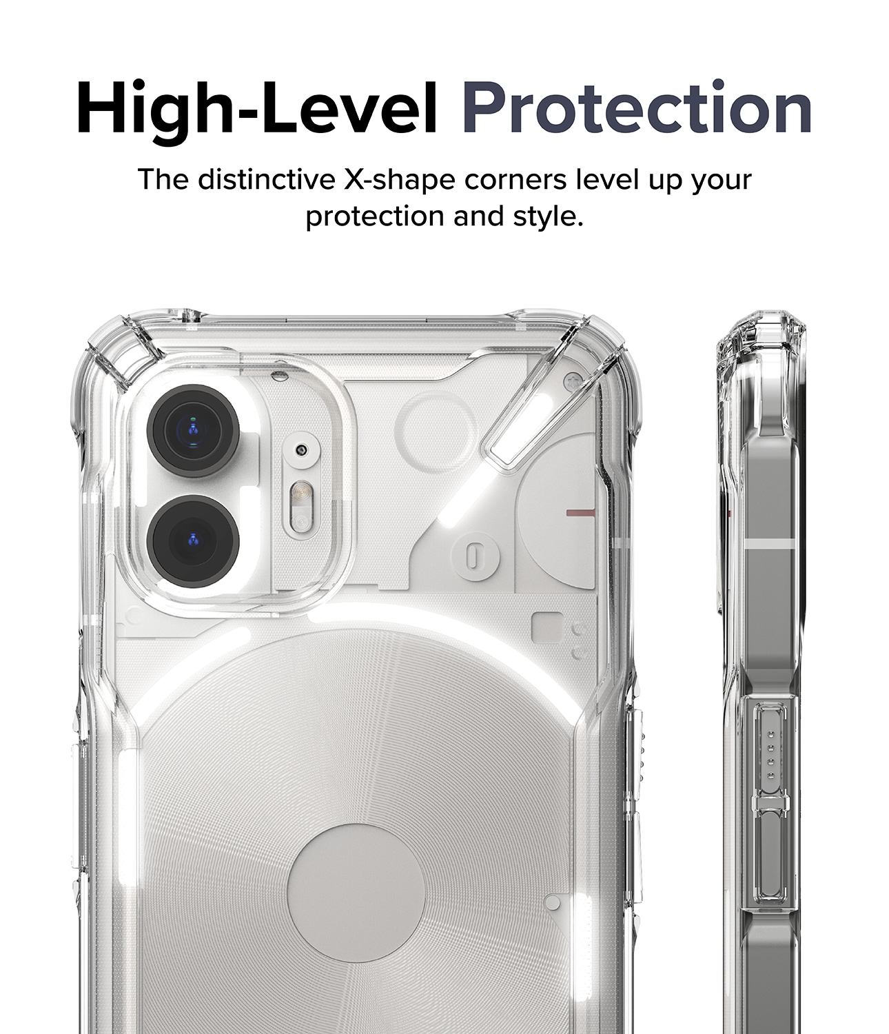 Nothing Phone 2 Fusion X Cover, Gennemsigtig