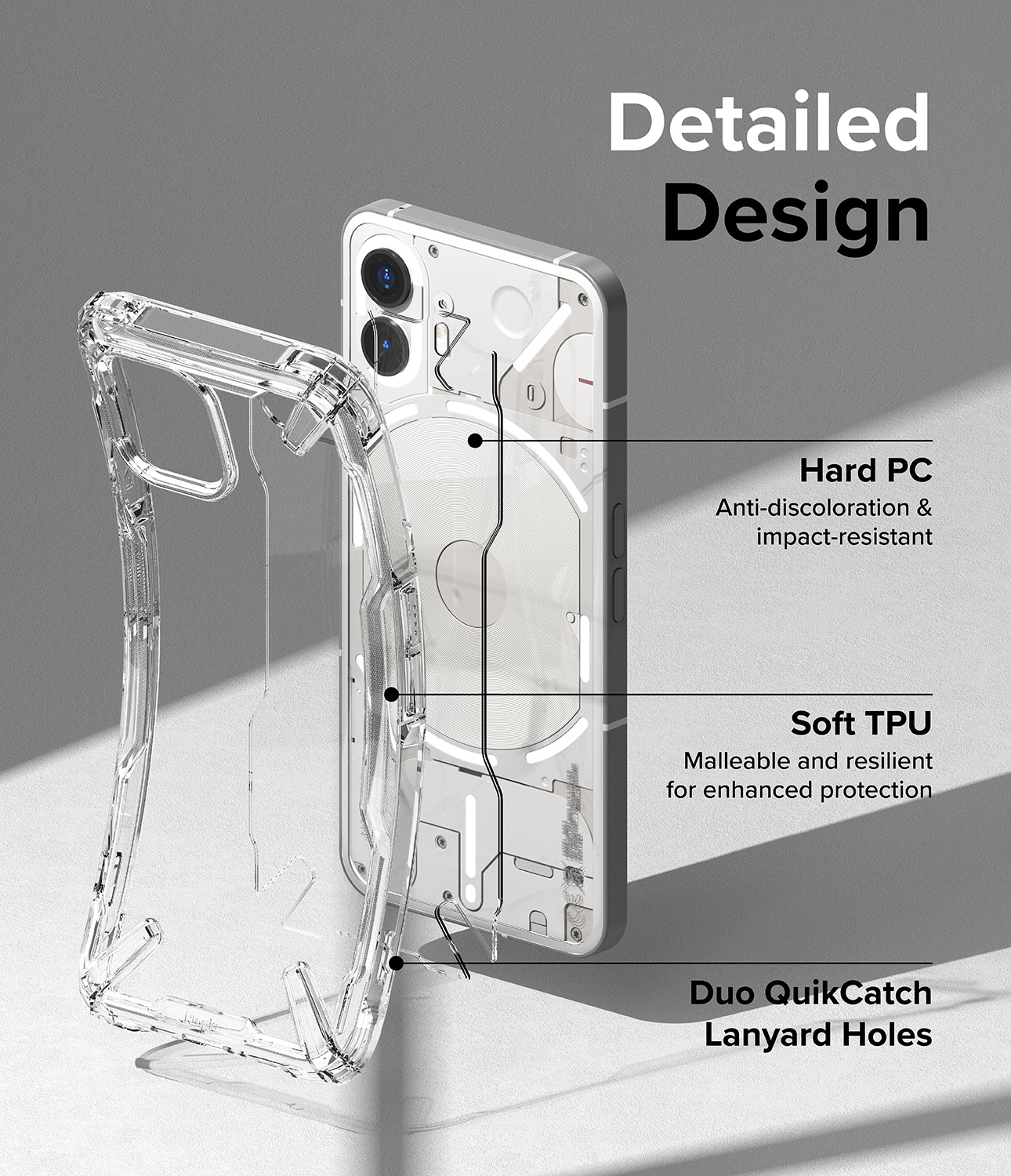 Nothing Phone 2 Fusion X Cover, Gennemsigtig