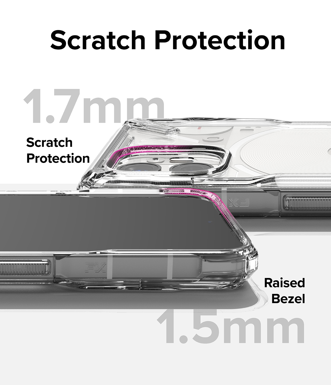 Nothing Phone 2 Fusion X Cover, Gennemsigtig