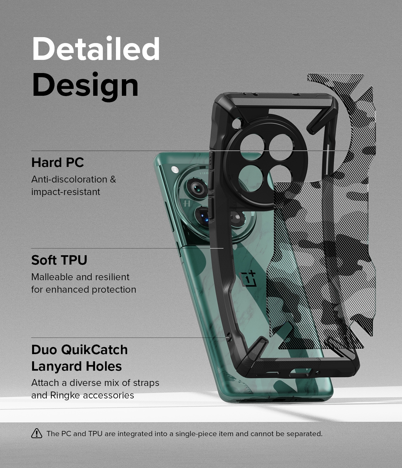  OnePlus 12 Fusion X Cover, Camo Black