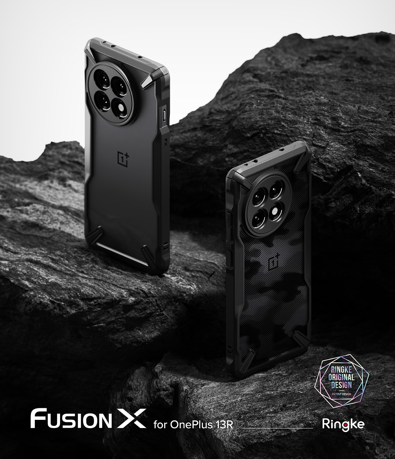  OnePlus 13R Fusion X Cover, Camo Black