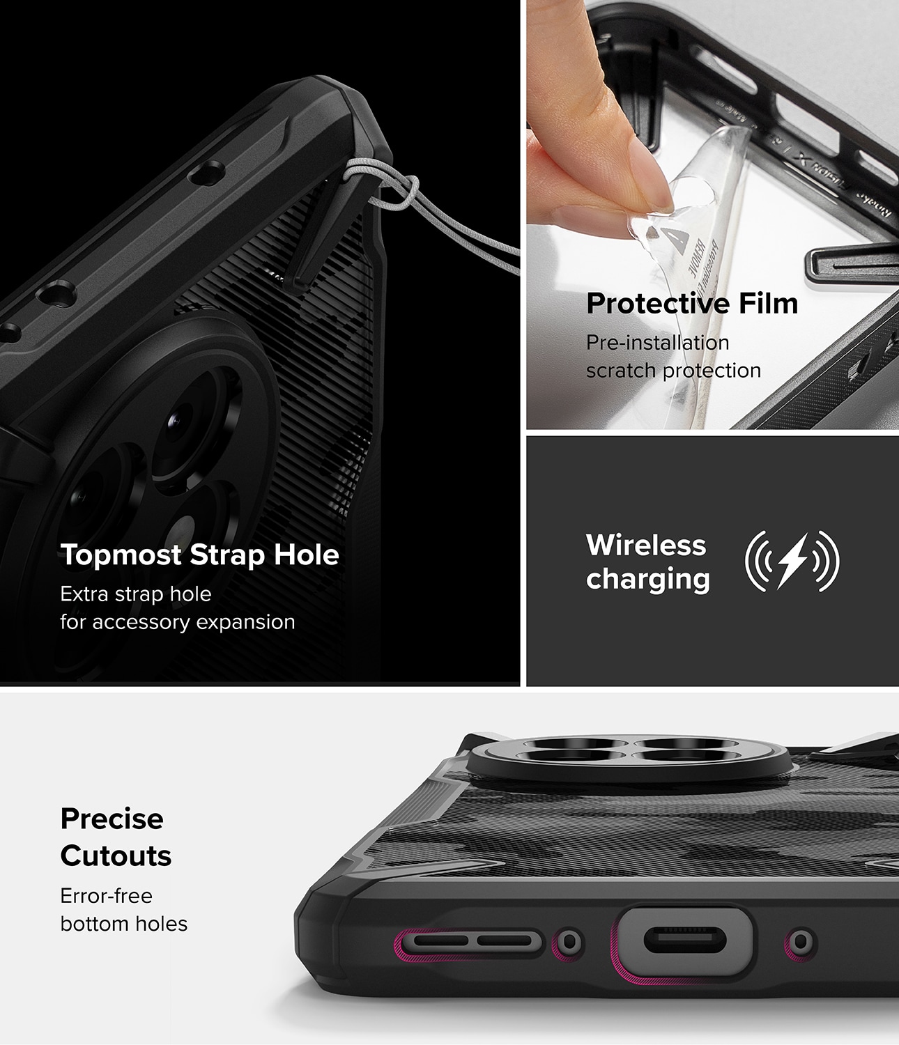  OnePlus 13R Fusion X Cover, Camo Black
