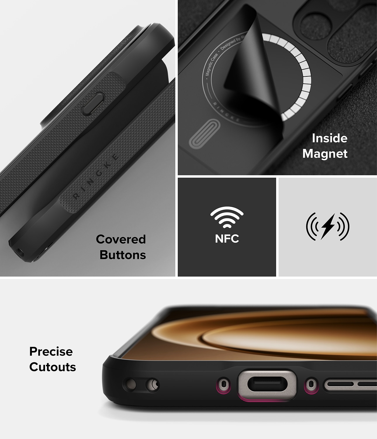  OnePlus 15 Onyx MagSafe cover, Black