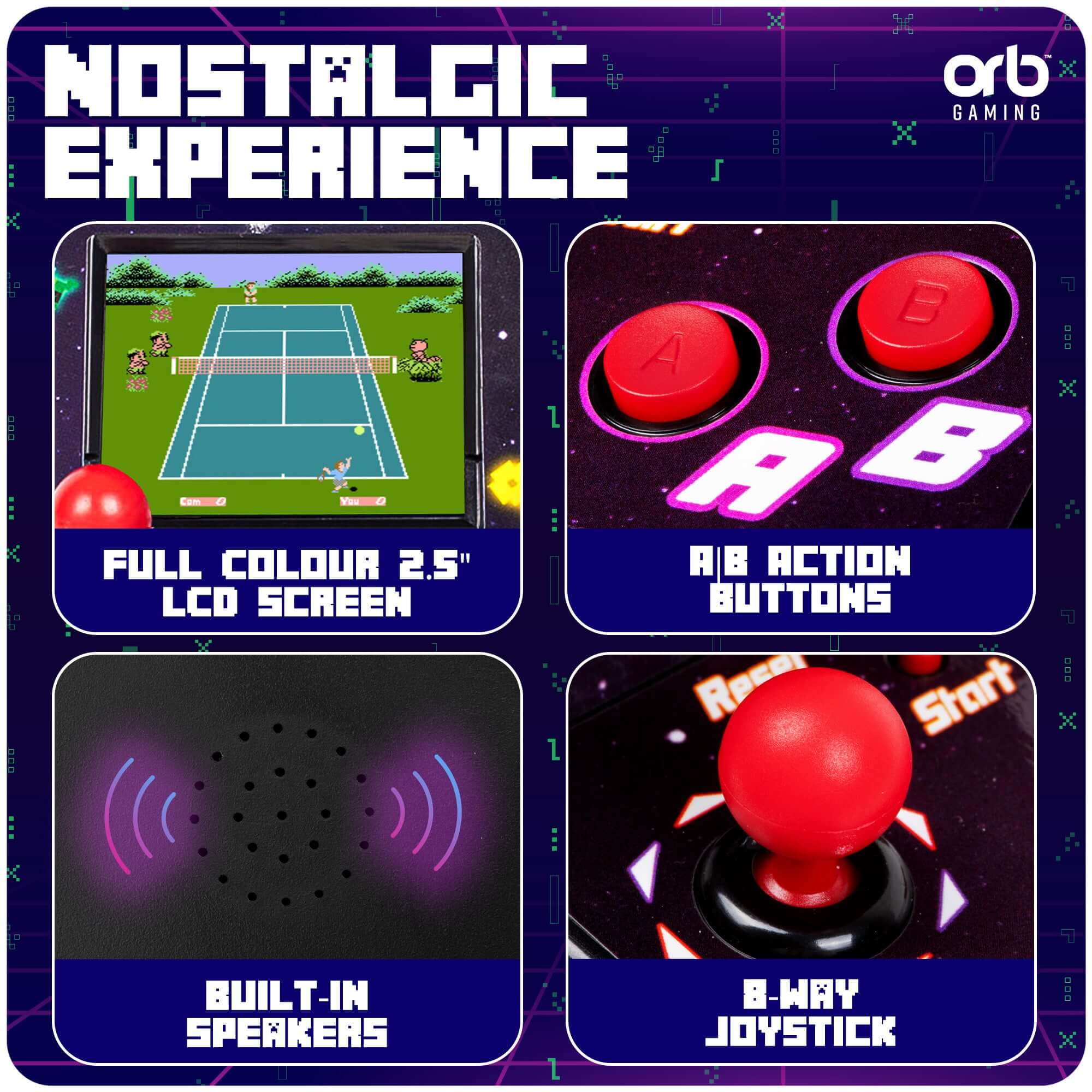 Retro Mini Arcade Machine 240 Spil