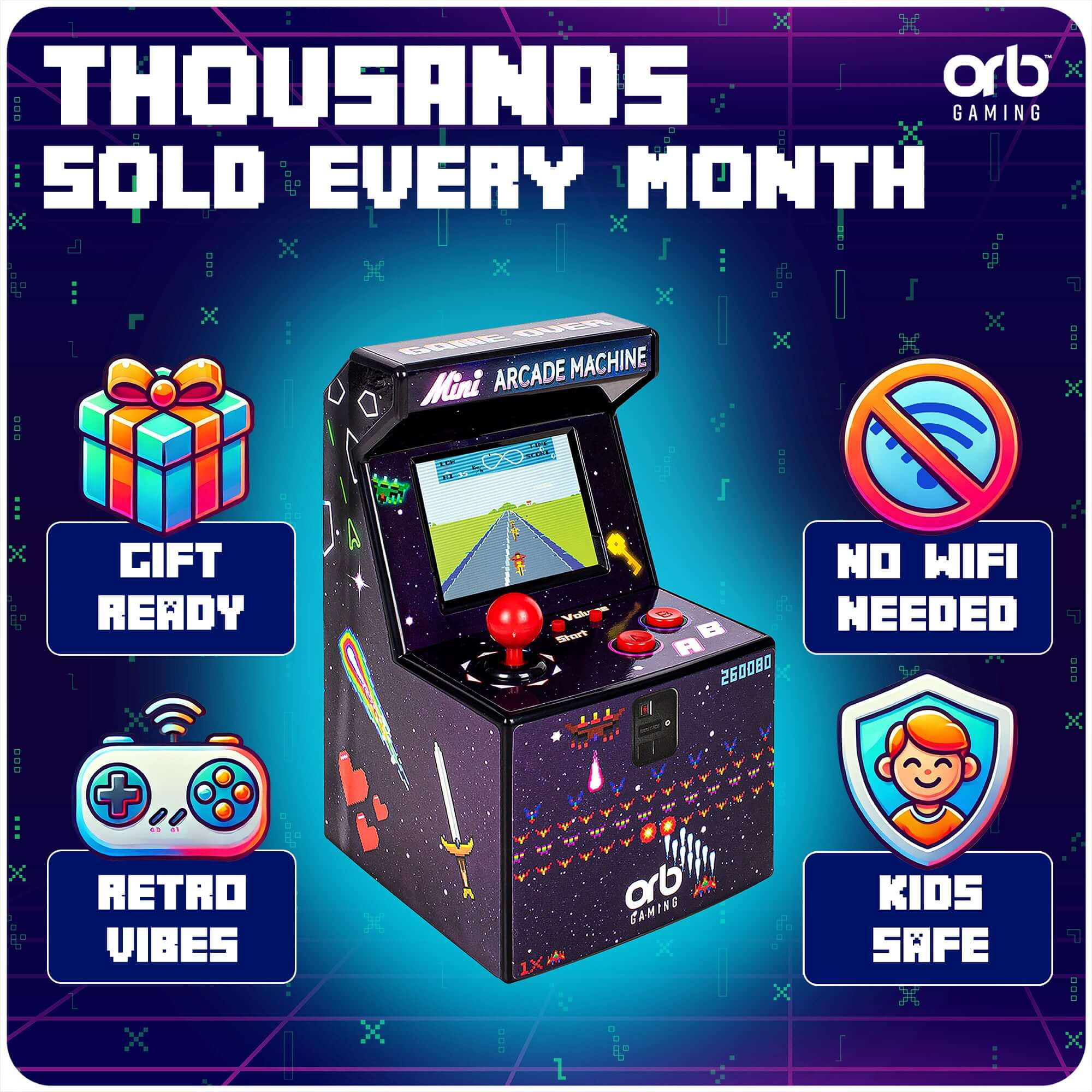 Retro Mini Arcade Machine 240 Spil