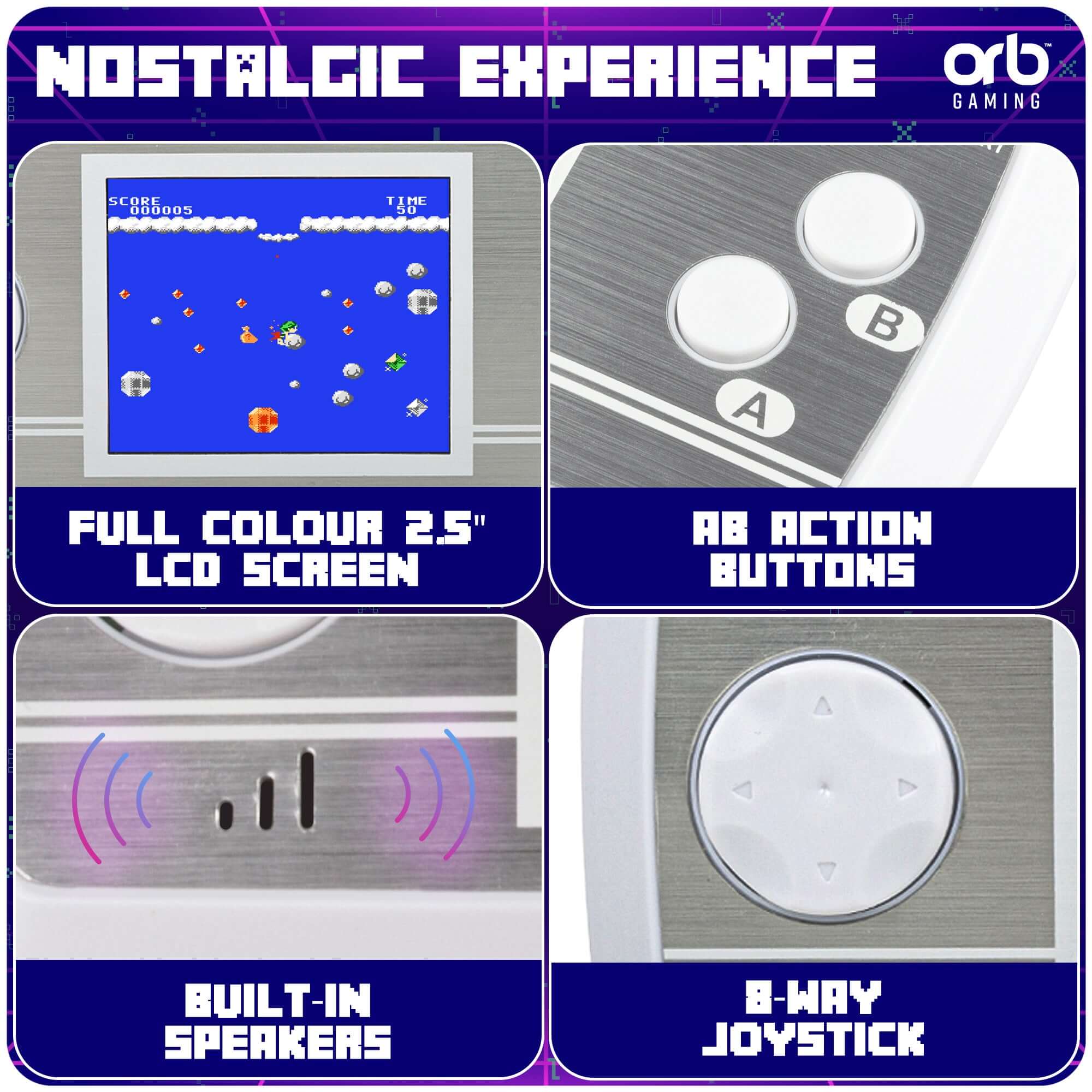 Retro Mini Spilkonsol 240 Spil