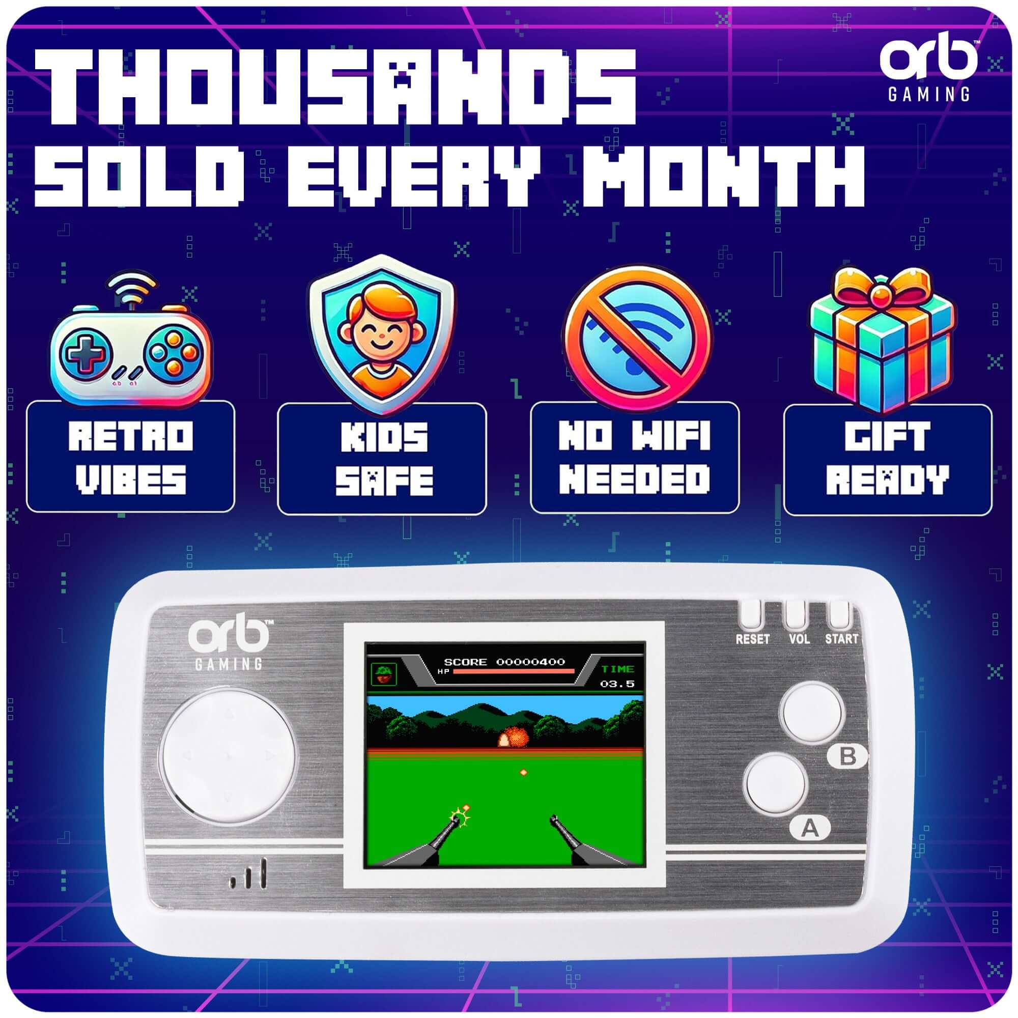 Retro Mini Spilkonsol 240 Spil