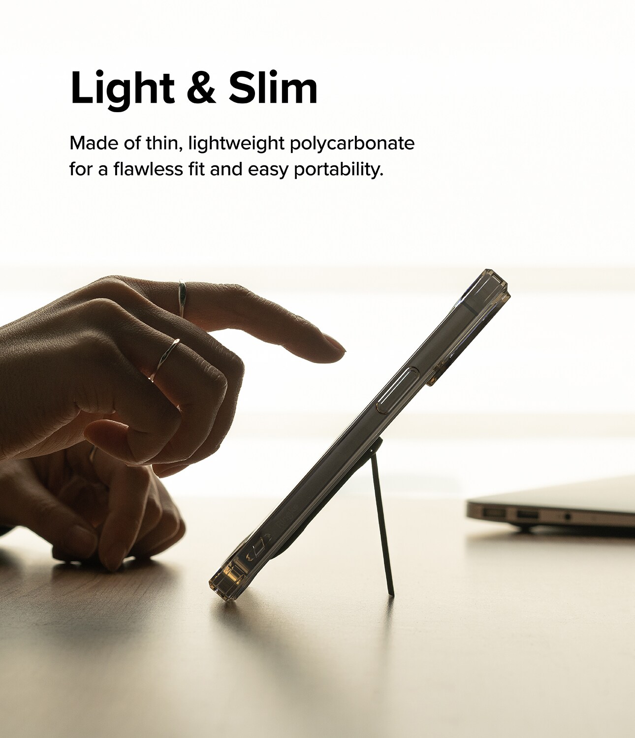 Lille selvklæbende stander til mobilen, Sort