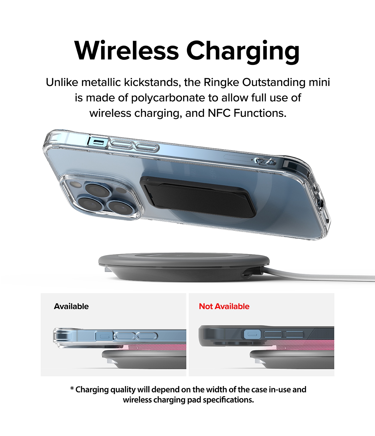Lille selvklæbende stander til mobilen, Sort