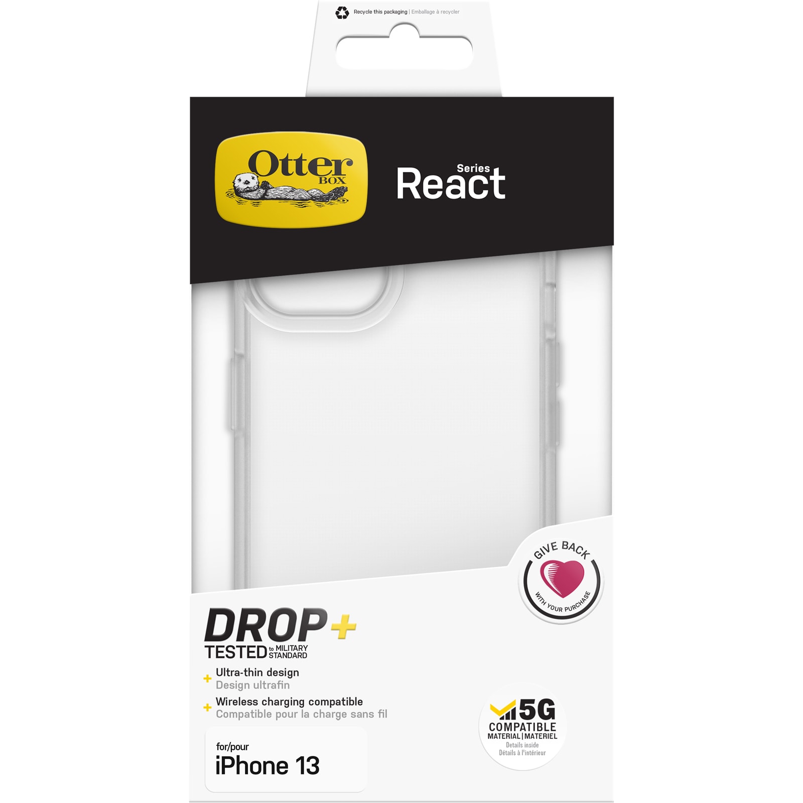 iPhone 13 Tyndt cover React, Gennemsigtig