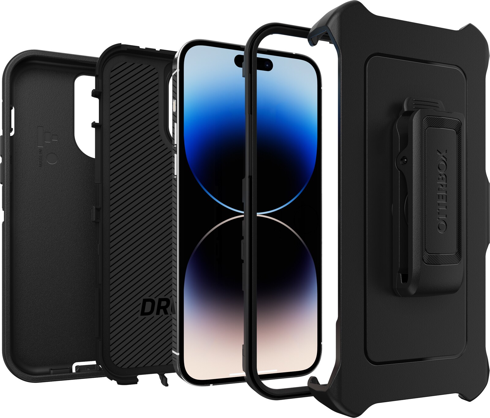 iPhone 14 Pro Defender - Robust mobilcover med høj beskyttelsesgrad, Sort