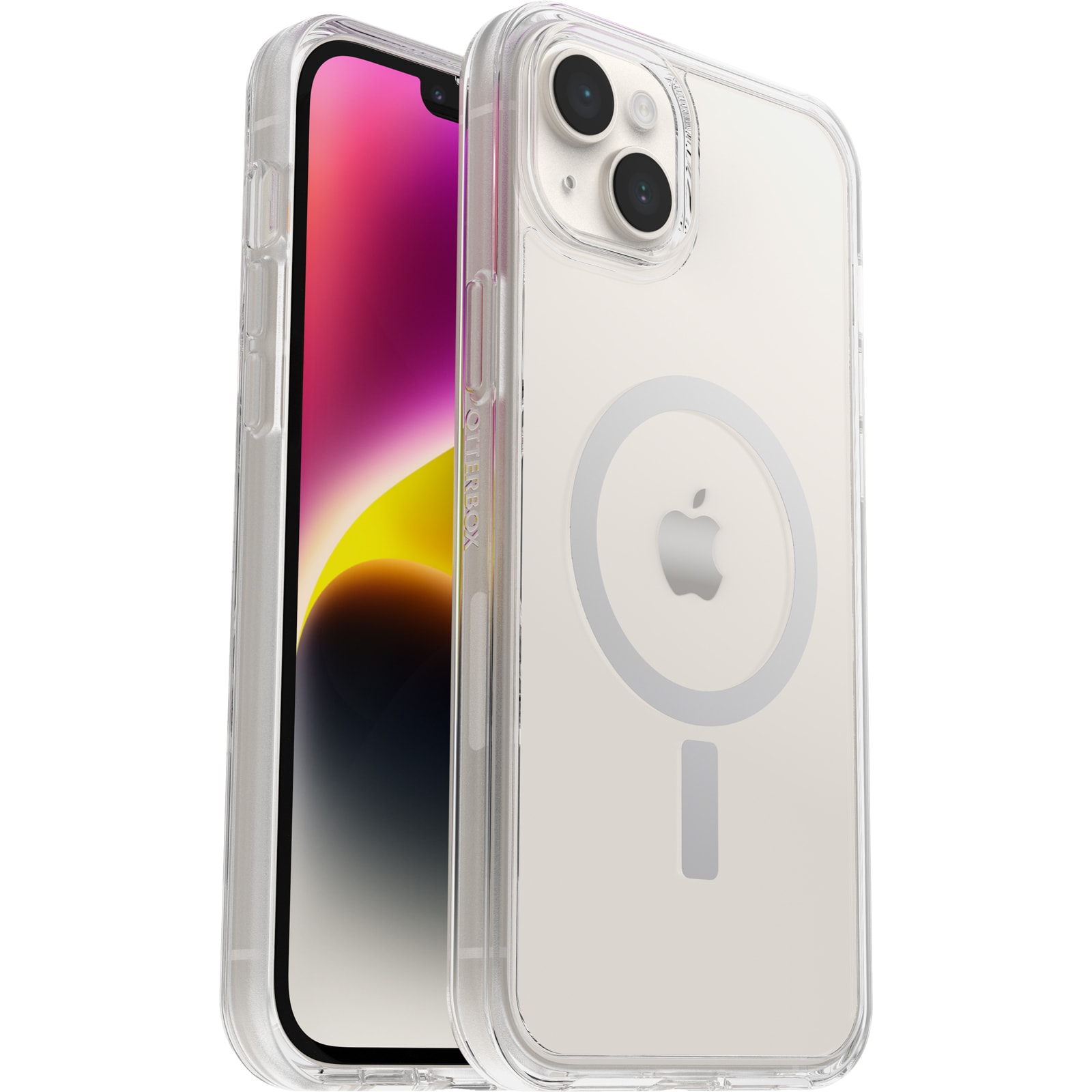 iPhone 14 Stødsikkert MagSafe-cover Symmetry Plus, Gennemsigtig