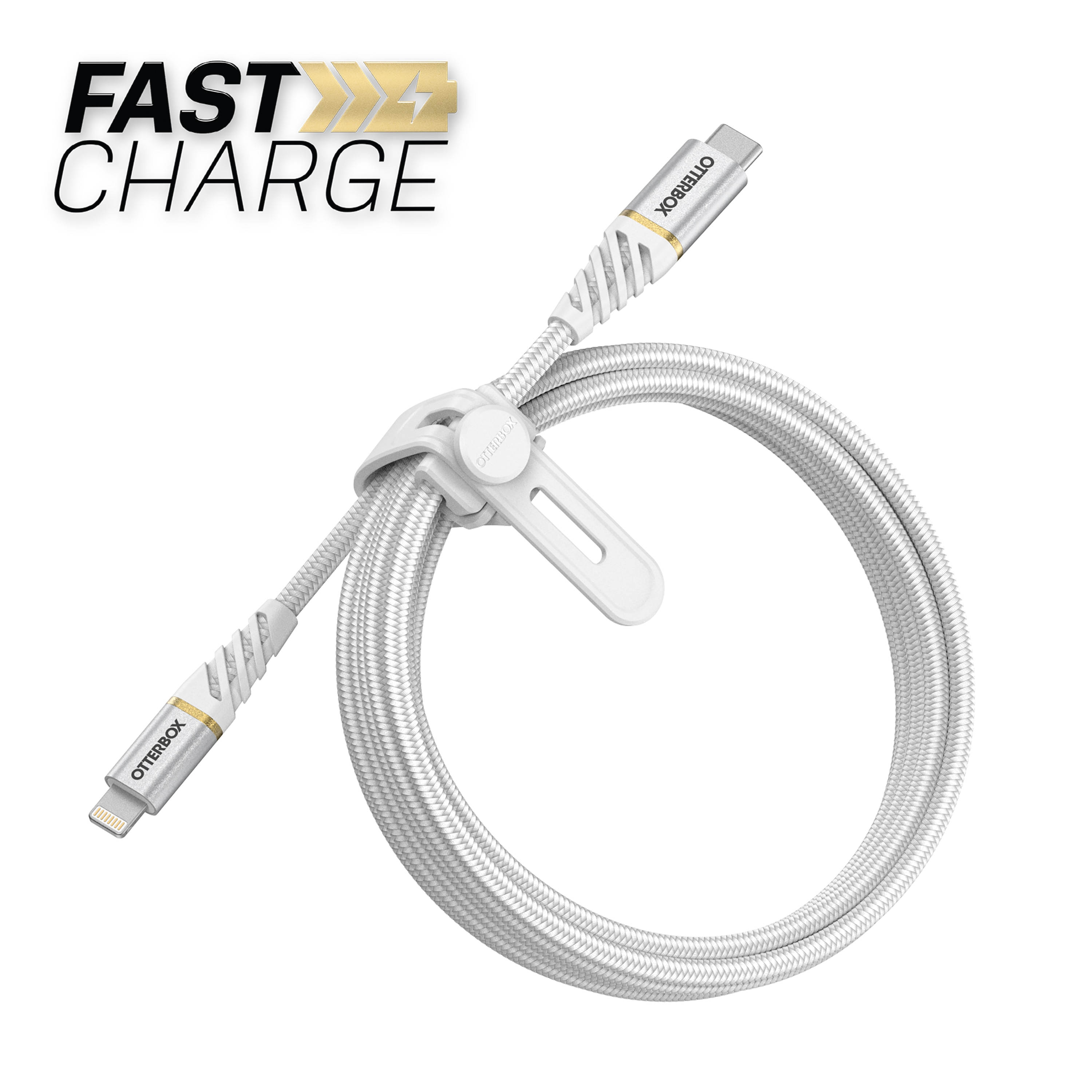 USB-C til Lightning Premium Fast Charge kabel 2m, Hvid