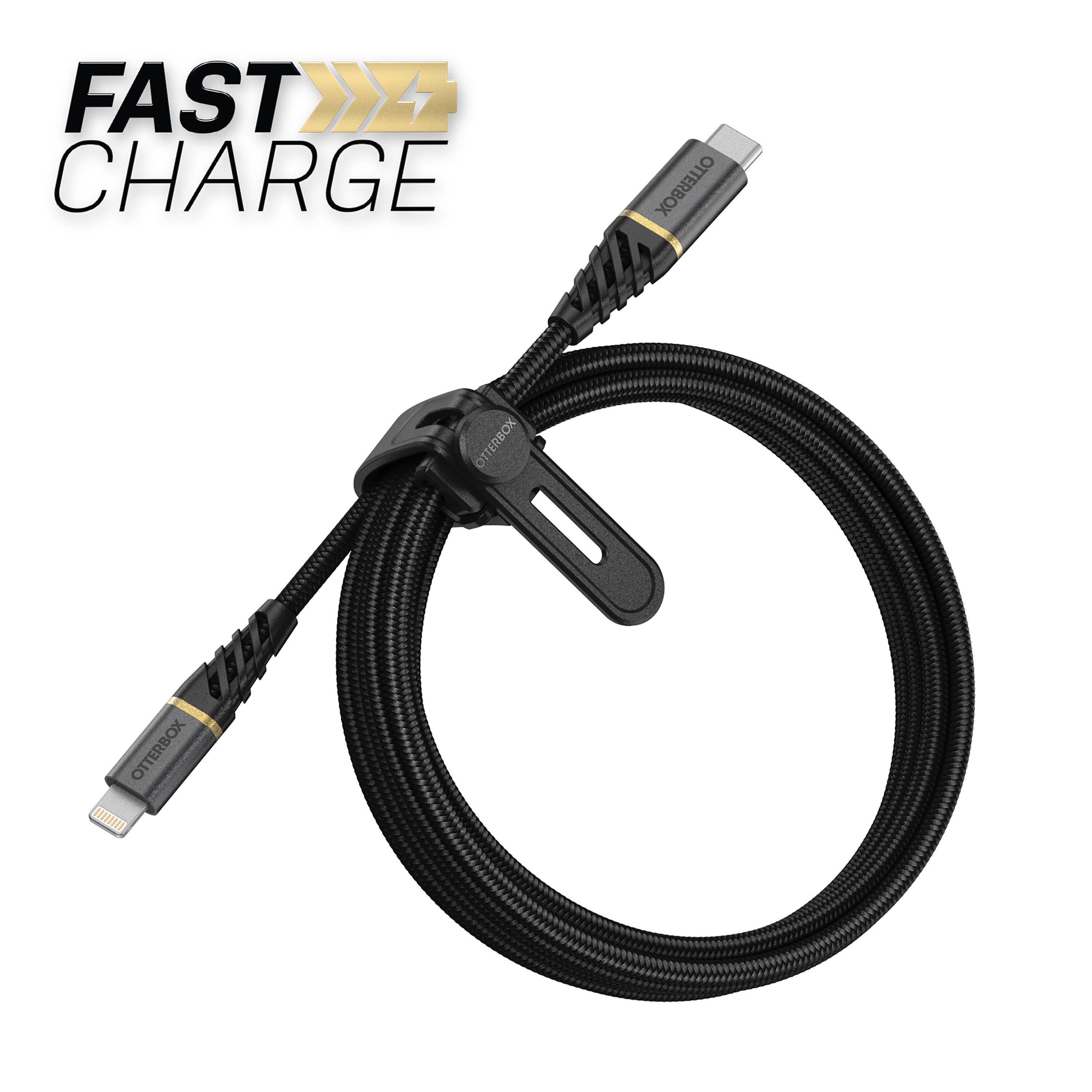 USB-C til Lightning Premium Fast Charge kabel 2m, Sort