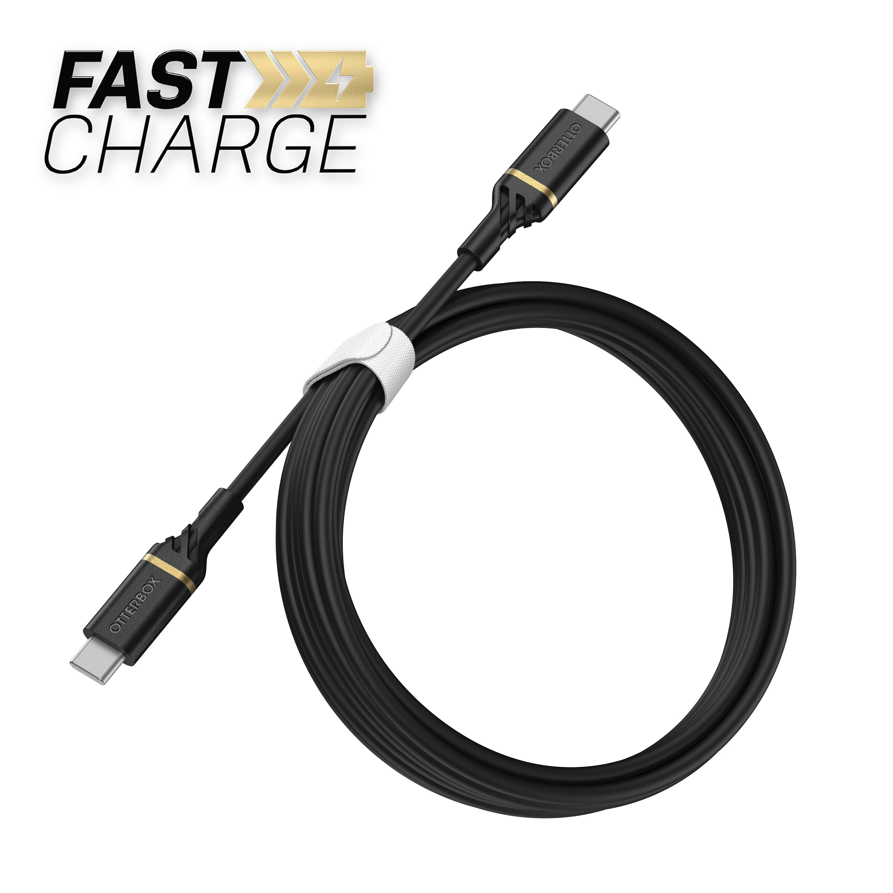 USB-C til USB-C Fast Charge kabel 2m, Black