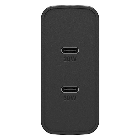 Vægoplader 2x USB-C PD 50W, Black Shimmer