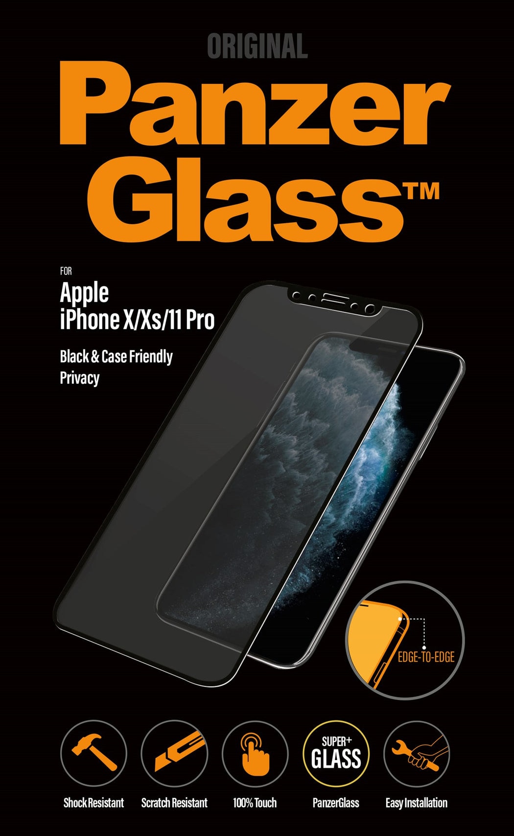 iPhone 11 Pro Privacy skærmbeskytter i hærdet glas - Edge-to-Edge