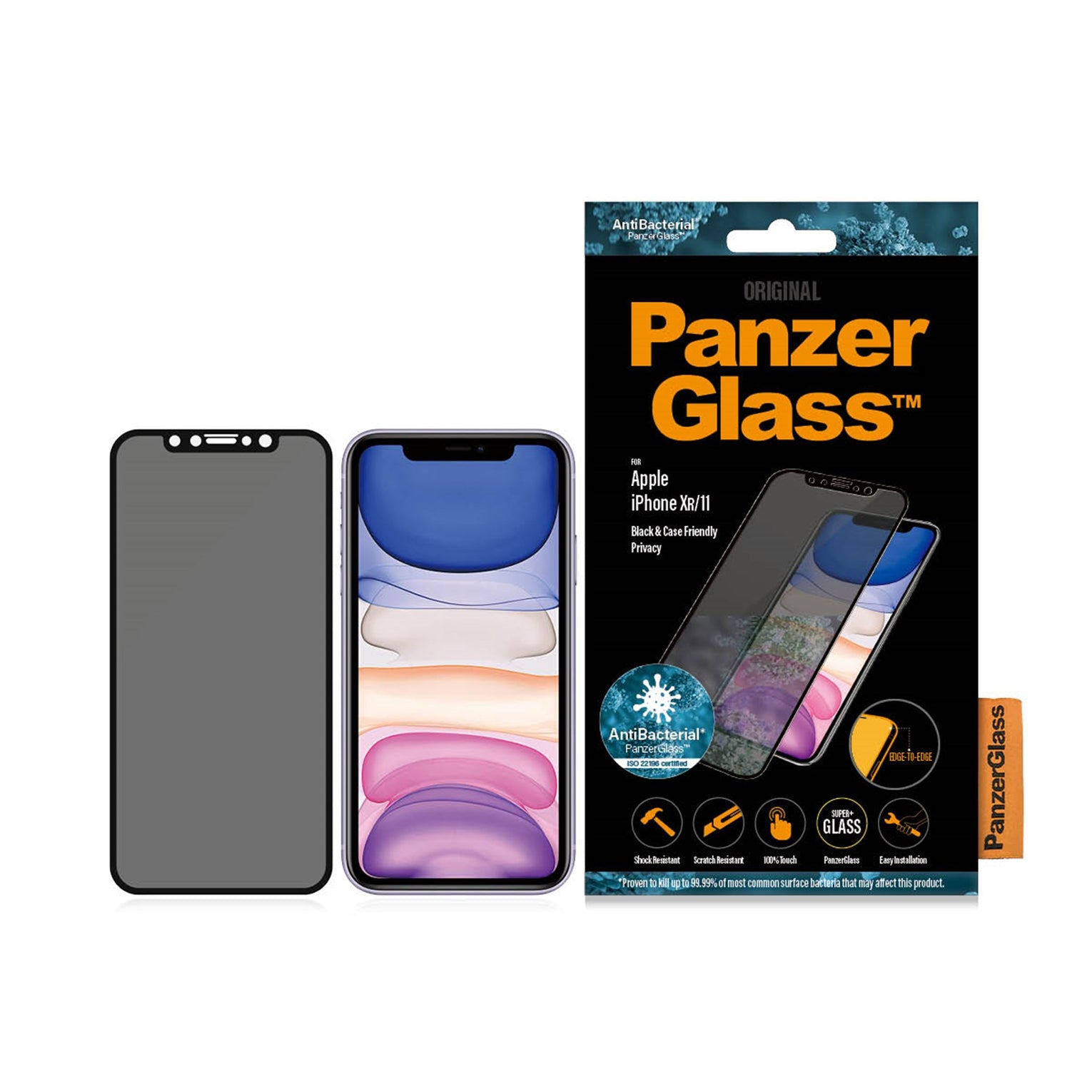 iPhone 11 Privacy skærmbeskytter i hærdet glas - Edge-to-Edge