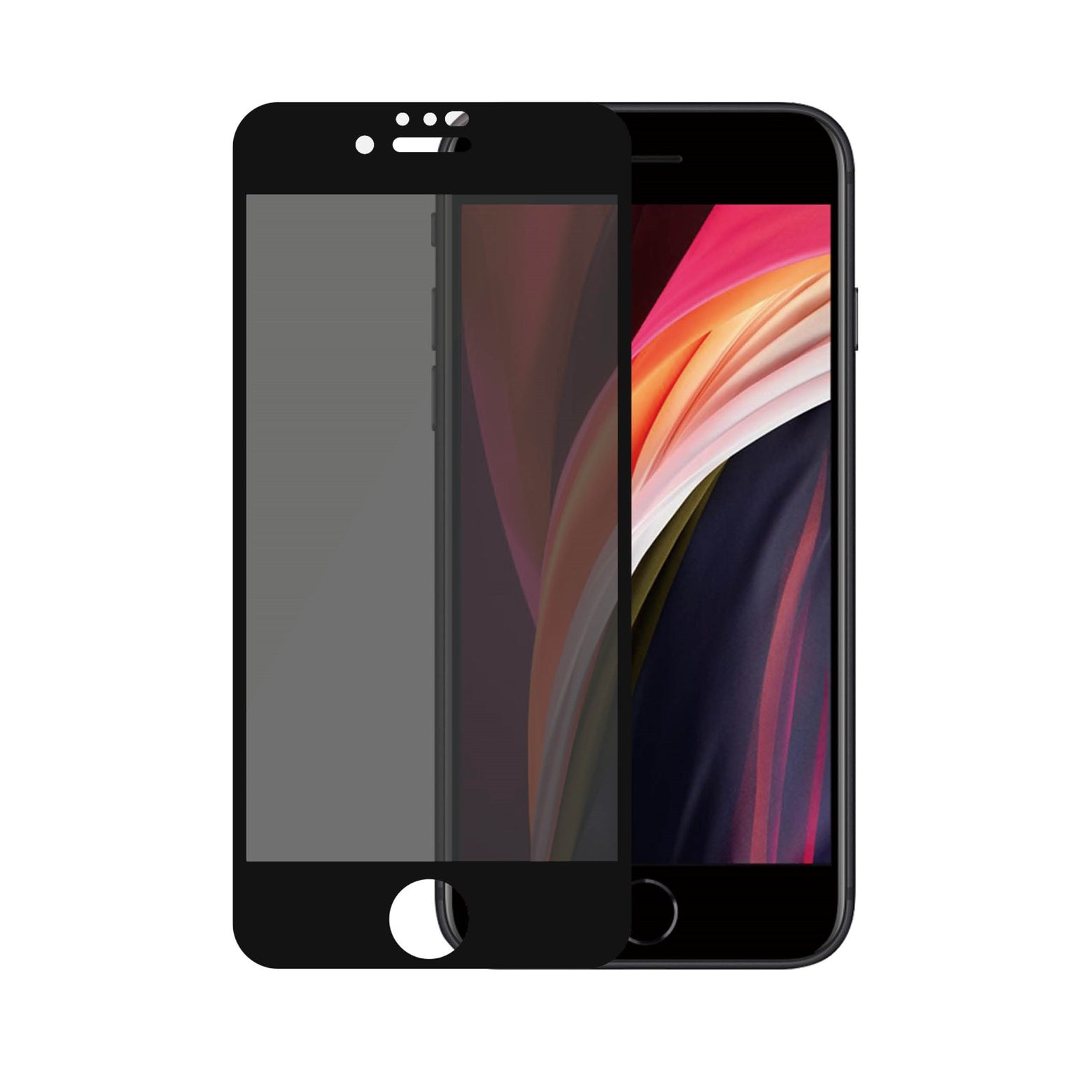 iPhone SE 2020 Privacy skærmbeskytter i hærdet glas - Edge-to-Edge