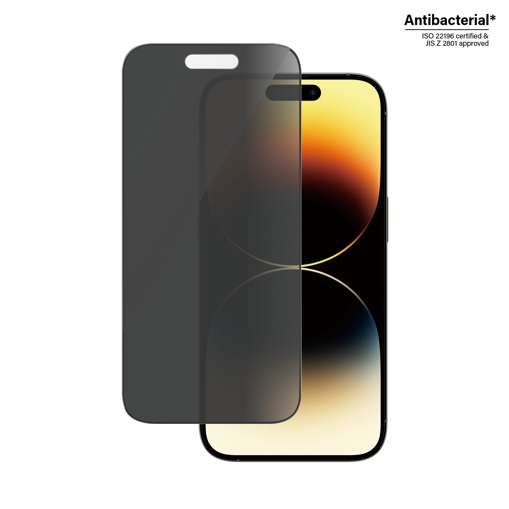 iPhone 14 Pro Privacy skærmbeskytter med installationsramme - Ultra Wide Fit