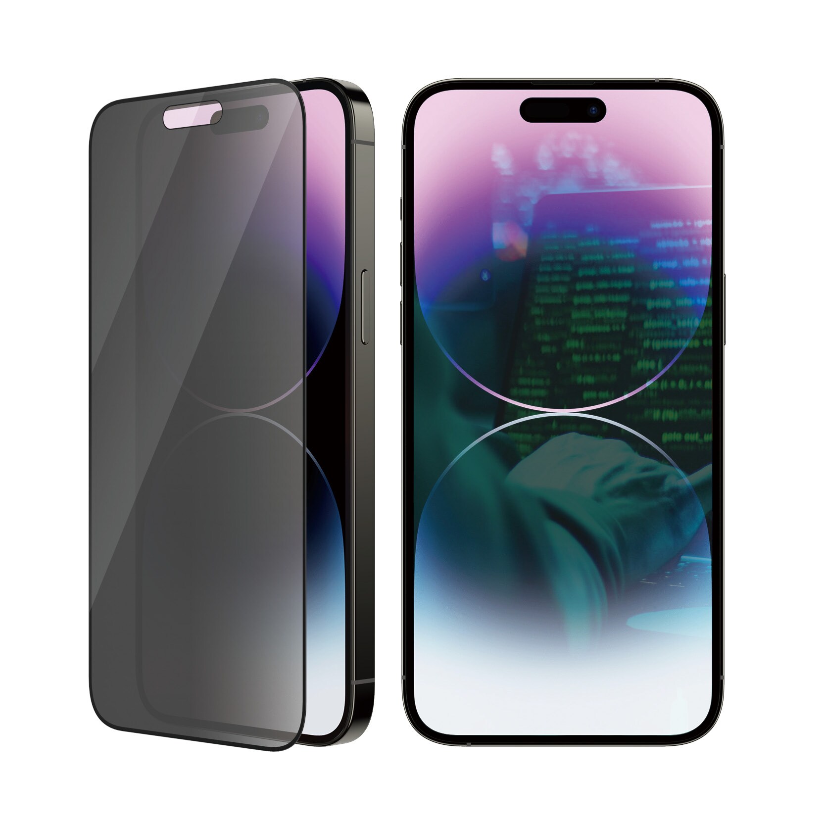 iPhone 14 Pro Max Privacy skærmbeskytter med installationsramme - Ultra Wide Fit