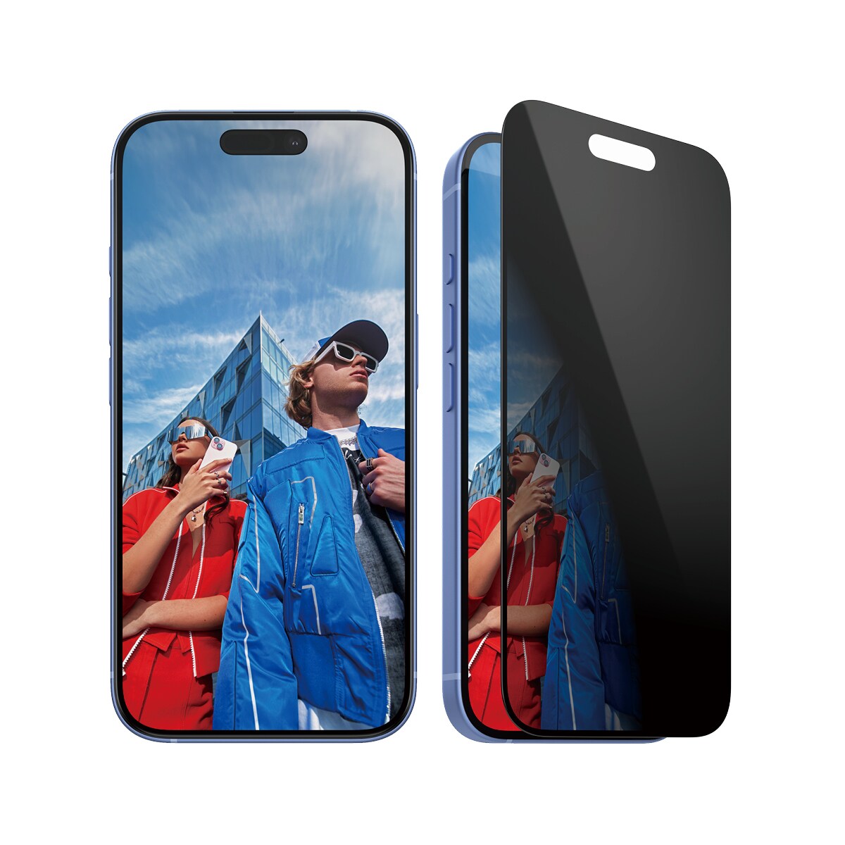 iPhone 16 Privacy skærmbeskytter med installationsramme - Ultra Wide Fit