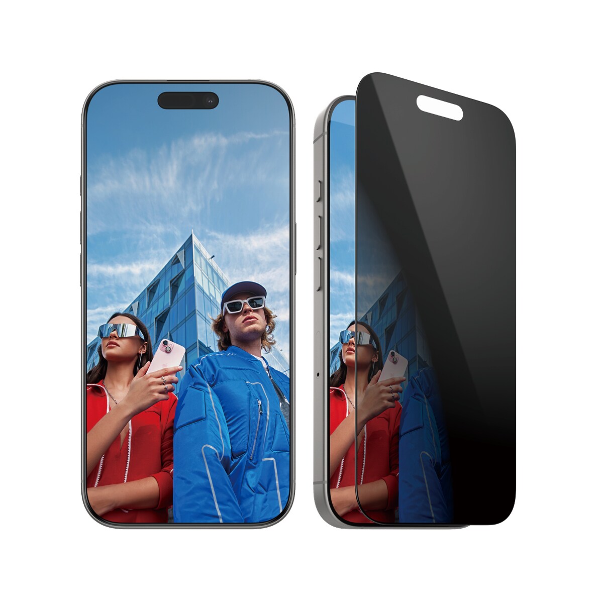 iPhone 16 Pro Privacy skærmbeskytter med installationsramme - Ultra Wide Fit