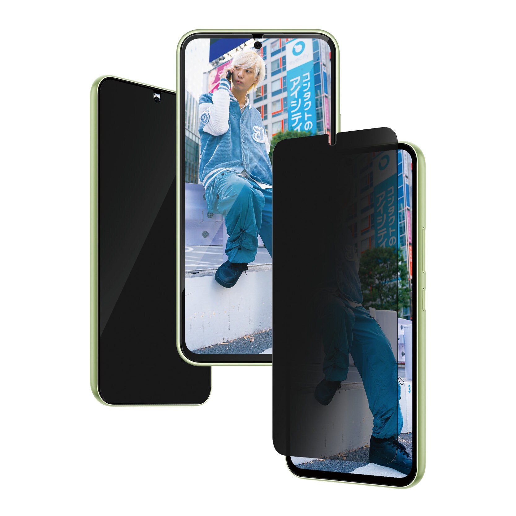 Samsung Galaxy A55 Privacy skærmbeskytter med installationsramme - Ultra Wide Fit