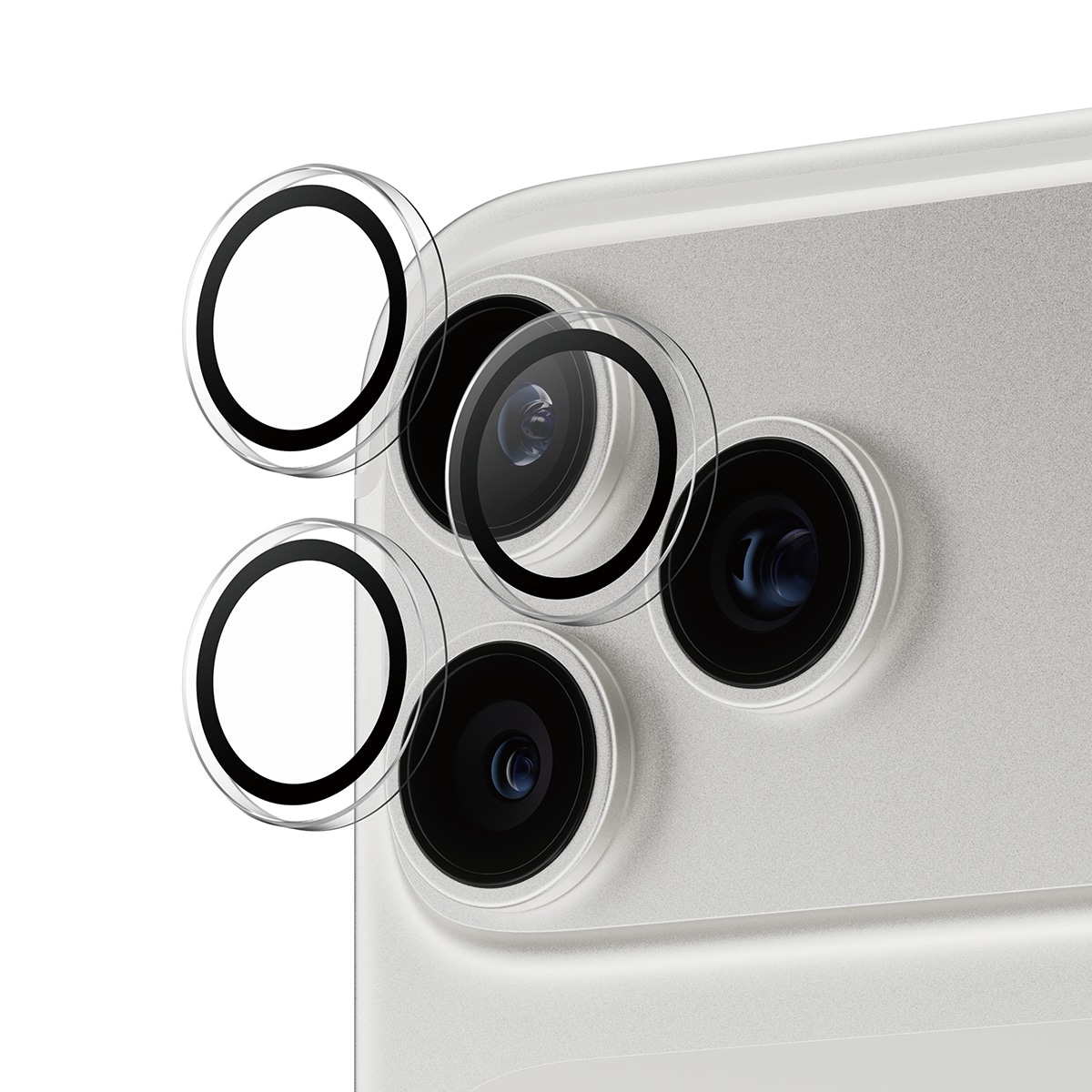 iPhone 17 Pro Hoops linsebeskyttelse, Gennemsigtig