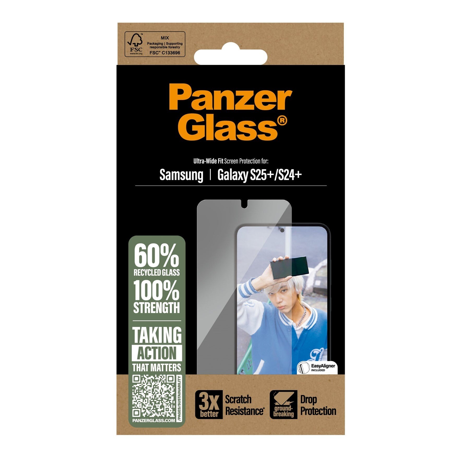 Samsung Galaxy S25 Plus Skærmbeskytter med monteringsramme - Ultra Wide Fit