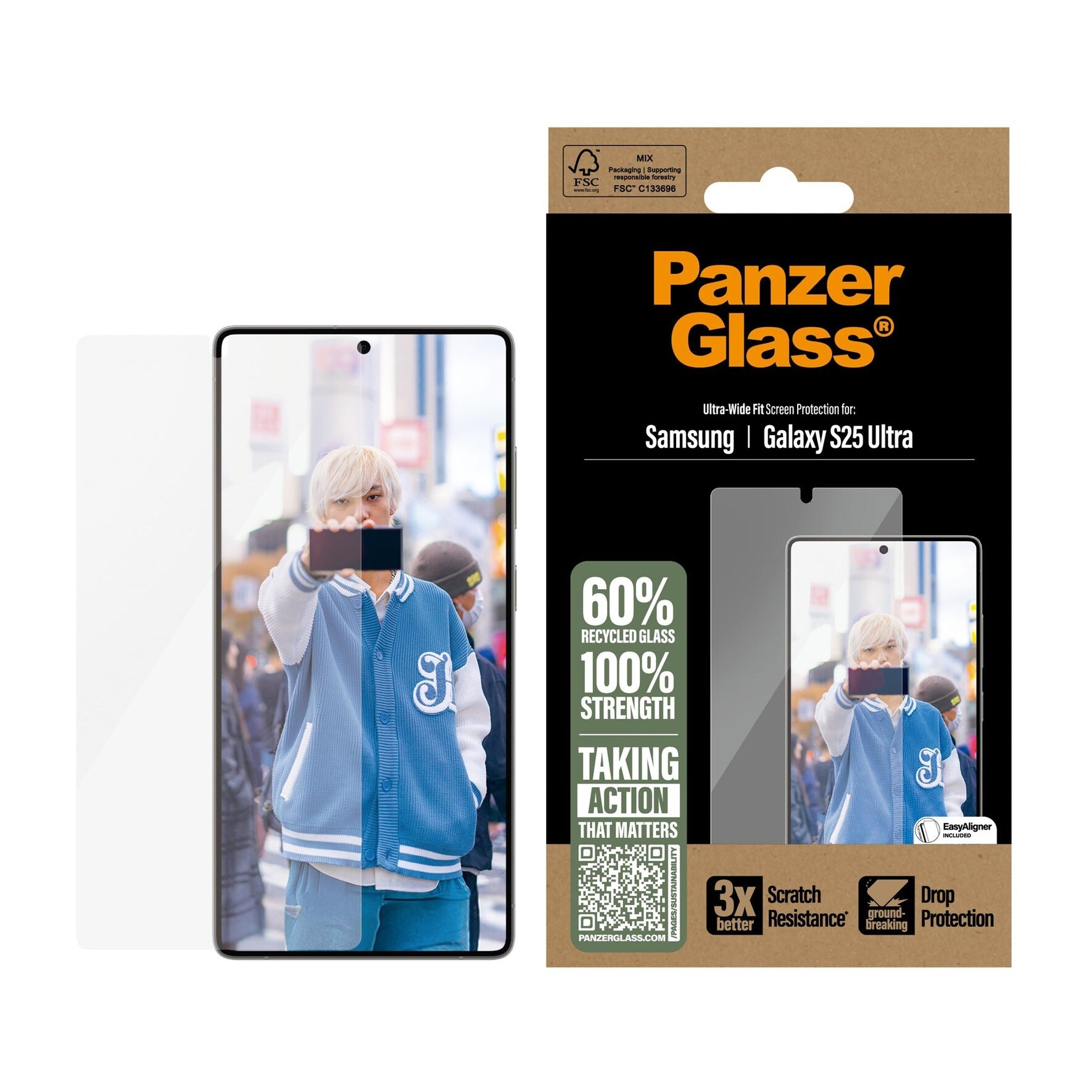 Samsung Galaxy S25 Ultra Skærmbeskytter med monteringsramme - Ultra Wide Fit