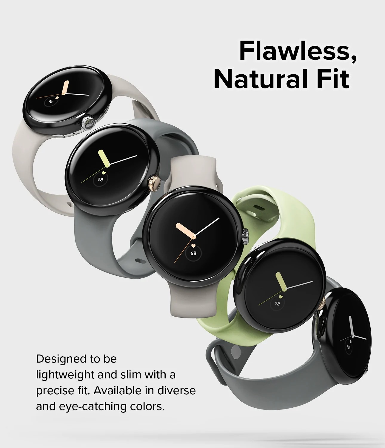 Google Pixel Watch Beskyttelsesring - Bezel Styling Sort