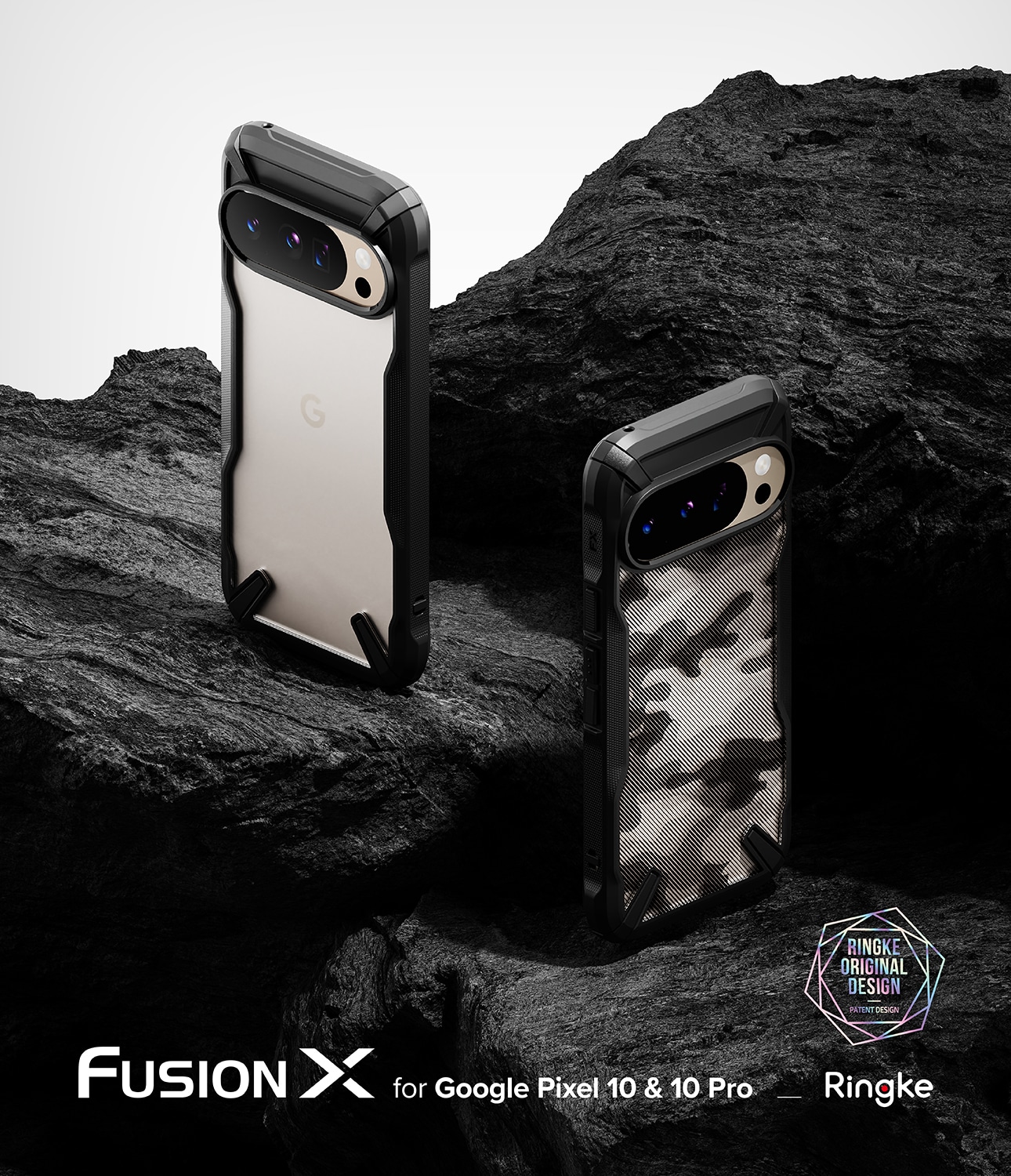 Google Pixel 10 Fusion X Cover, Camo Black