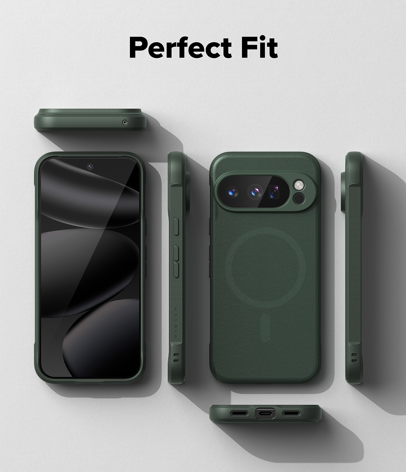 Google Pixel 10 Pro Onyx MagSafe cover, Dark Green