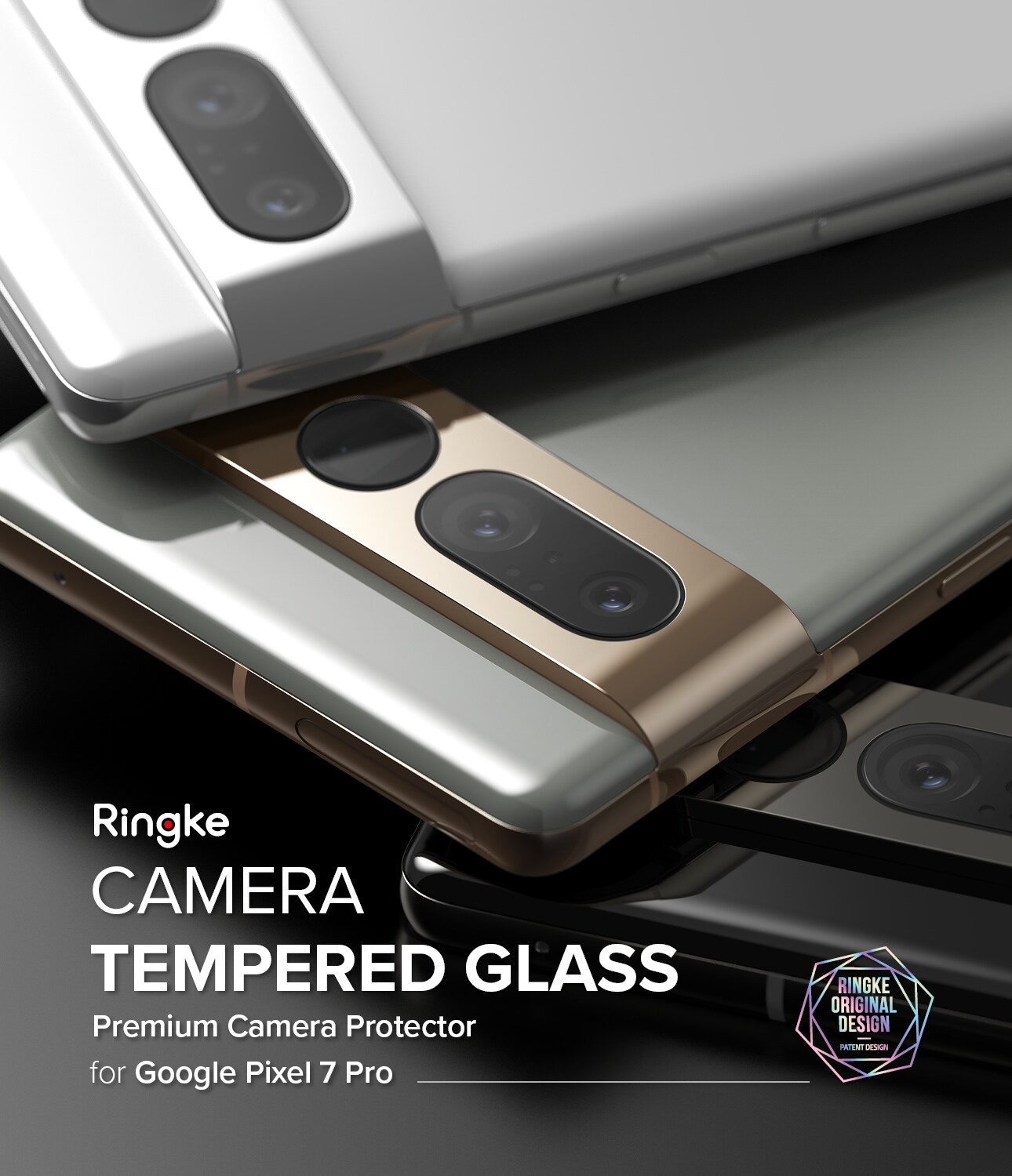 Google Pixel 7 Pro Kamerabeskyttelse i glas (3-pak)