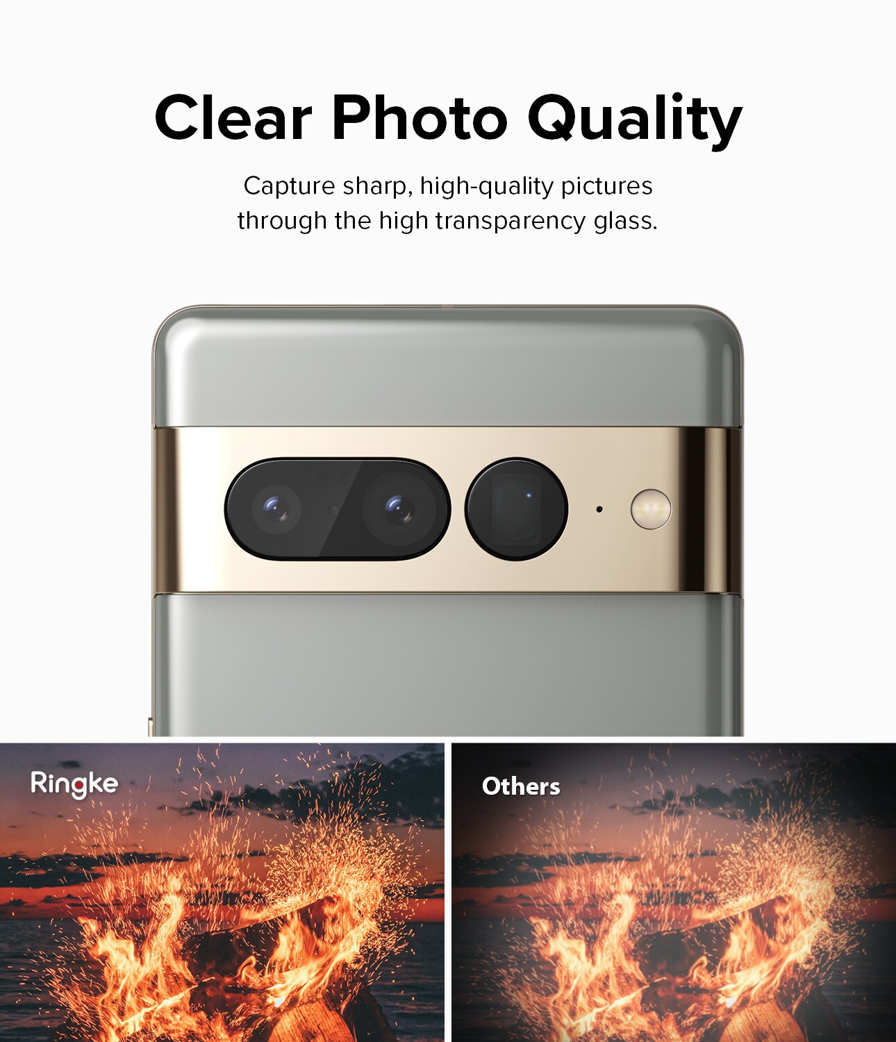 Google Pixel 7 Pro Kamerabeskyttelse i glas (3-pak)