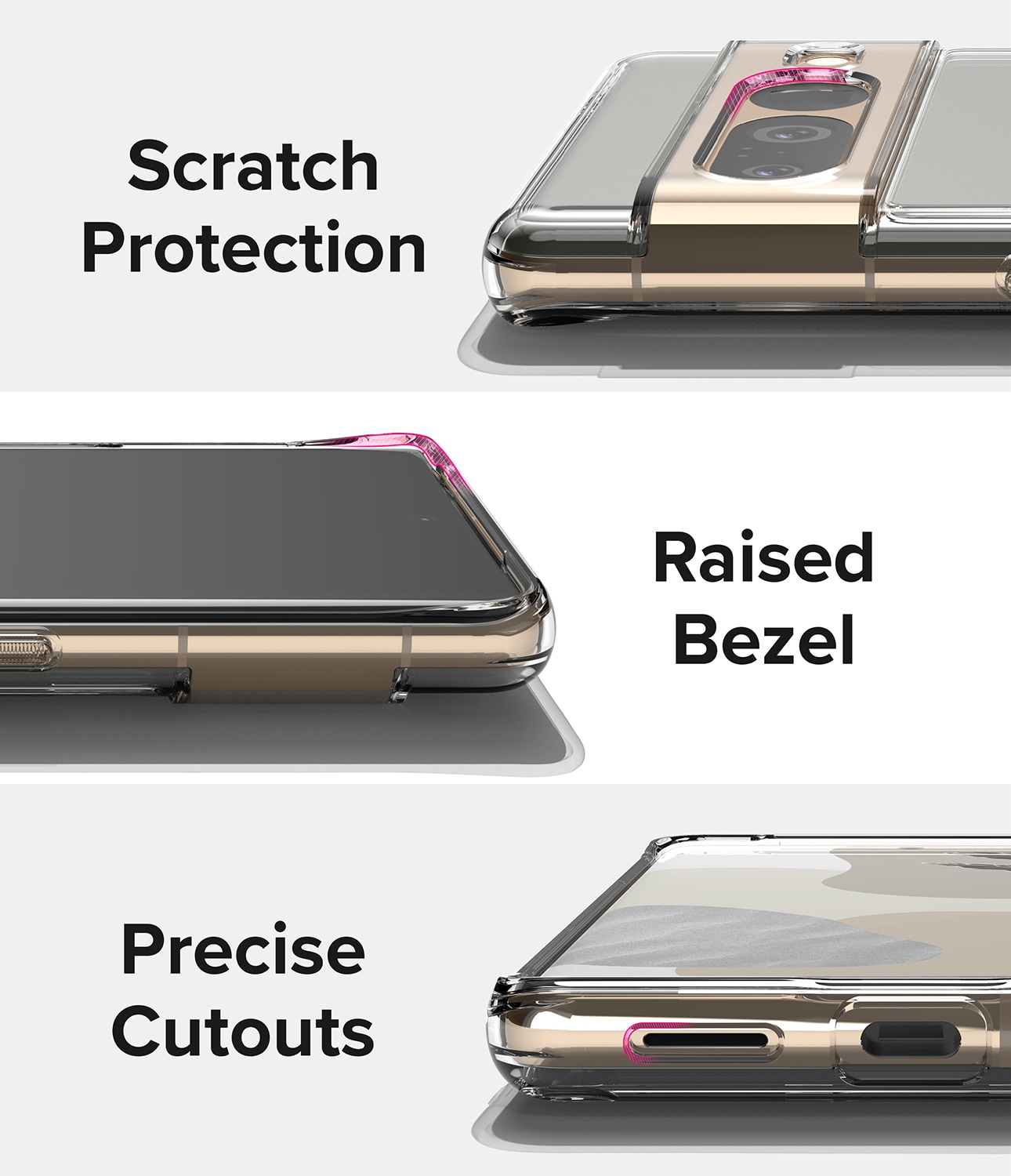 Google Pixel 7 Pro Fusion cover, Gennemsigtig