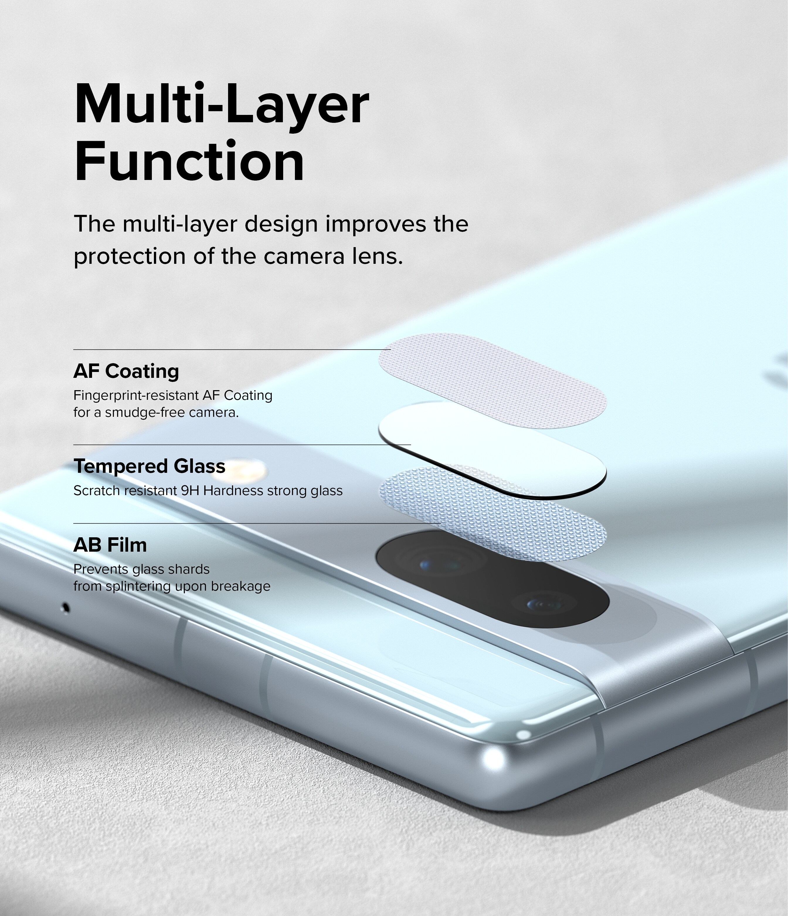 Google Pixel 7a Kamerabeskyttelse i glas (3-pak)