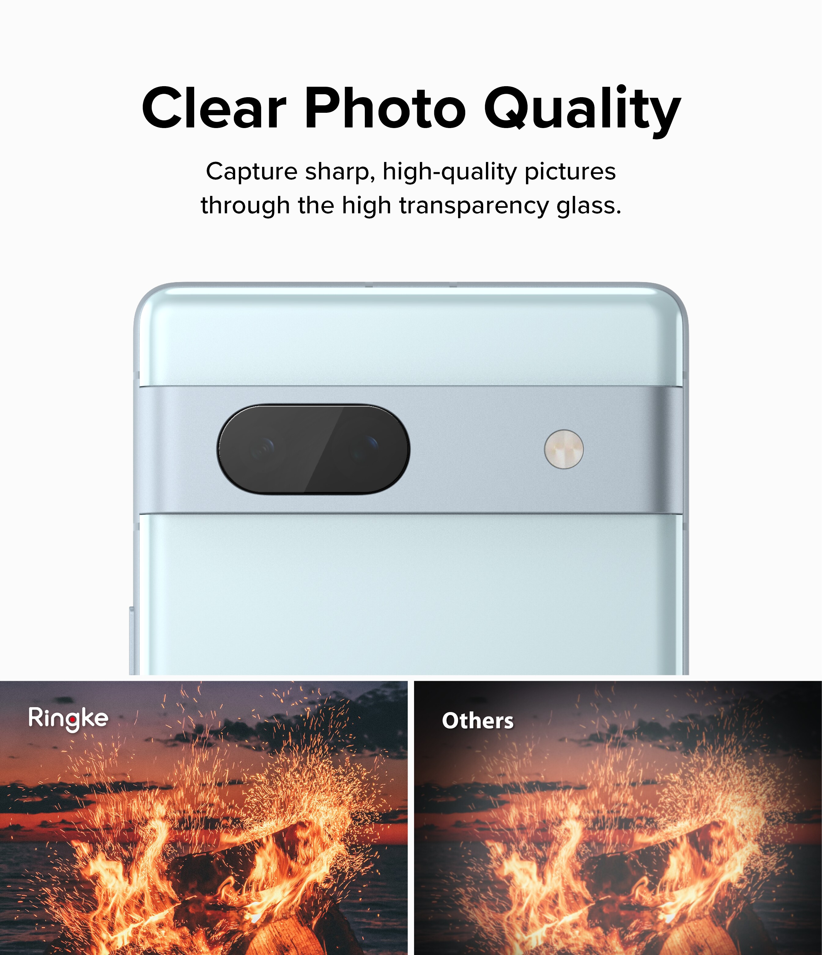 Google Pixel 7a Kamerabeskyttelse i glas (3-pak)